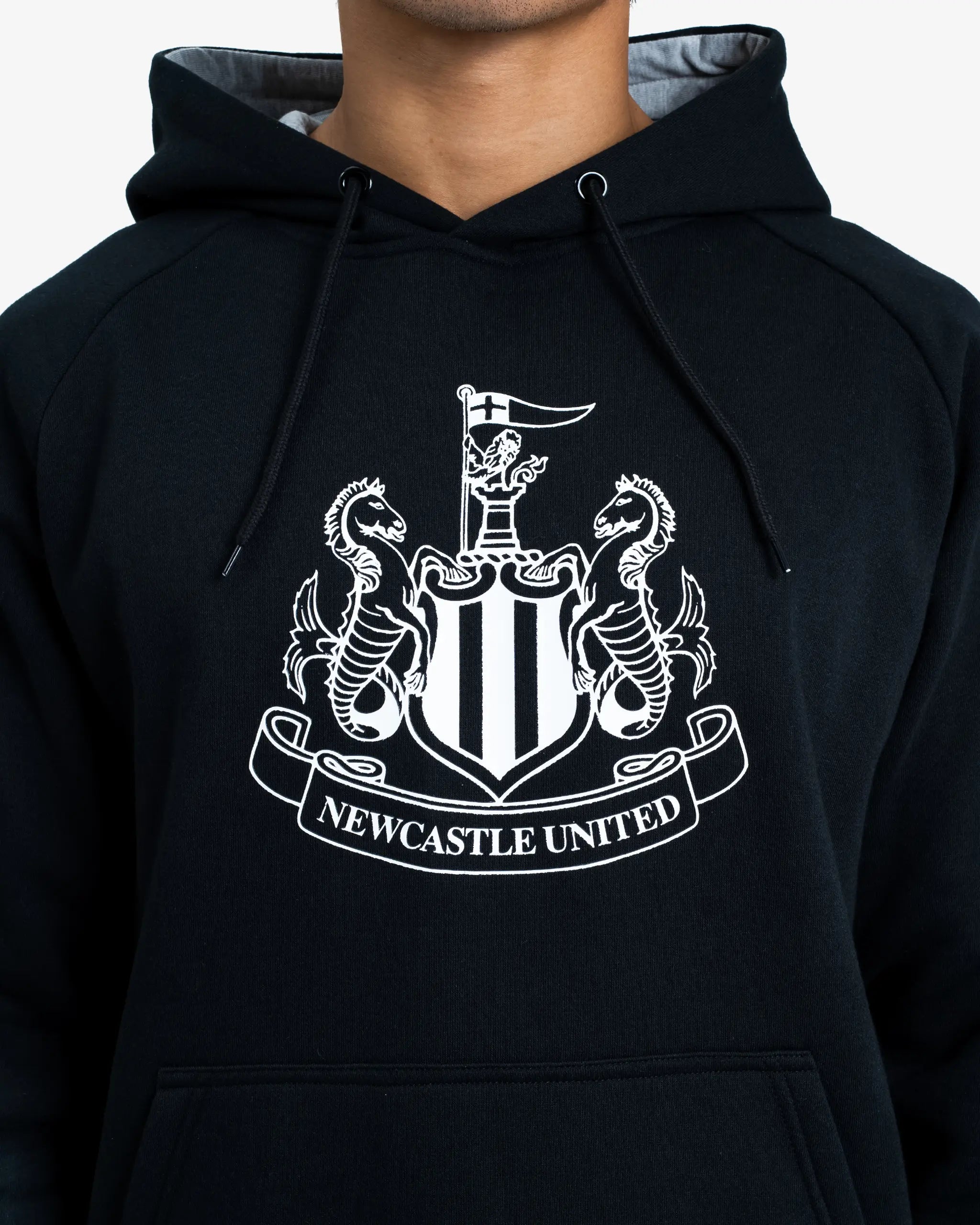Newcastle United Men's Black Raglan Hoodie