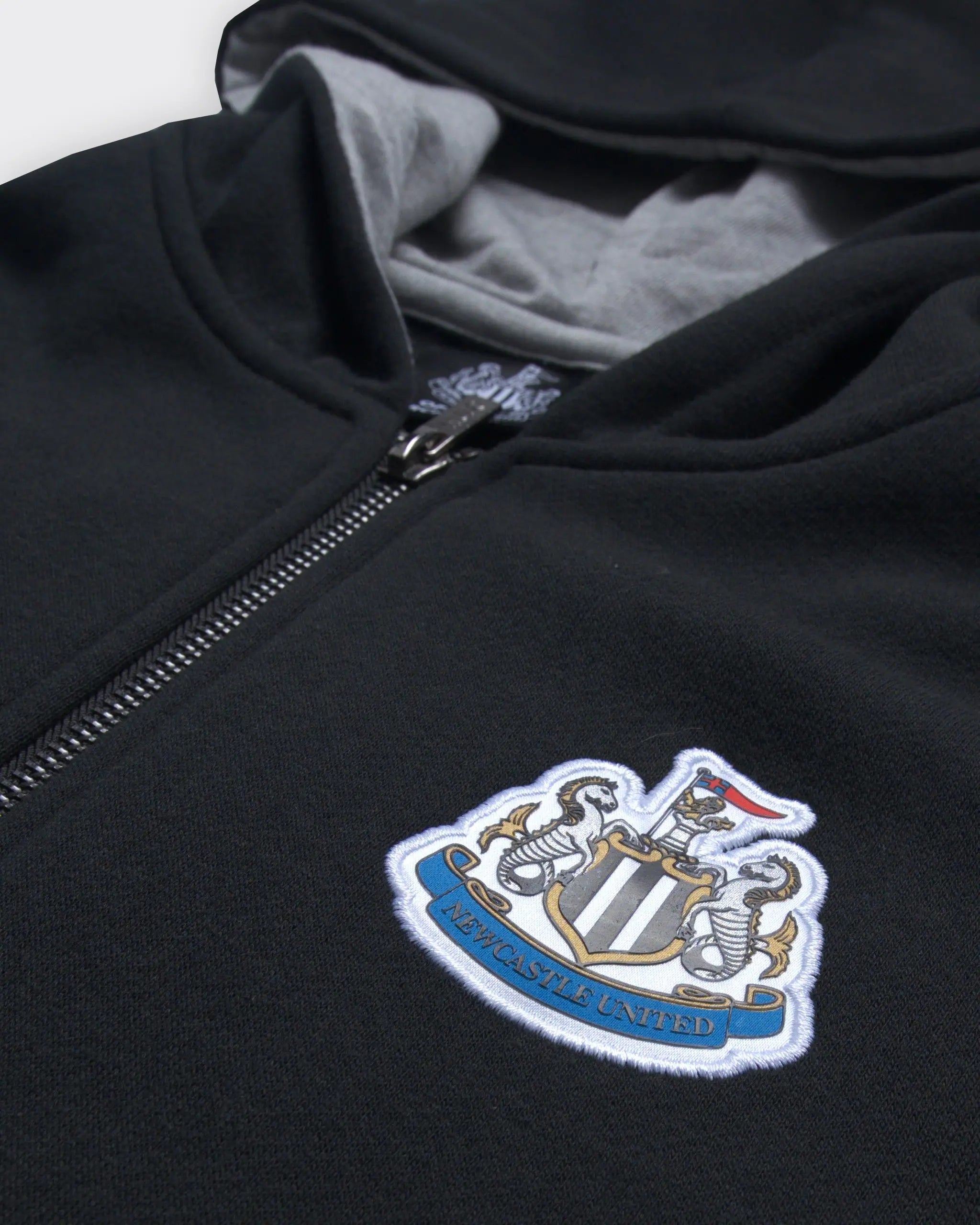 Newcastle United Kids' Black Terrace Full Zip Hoodie