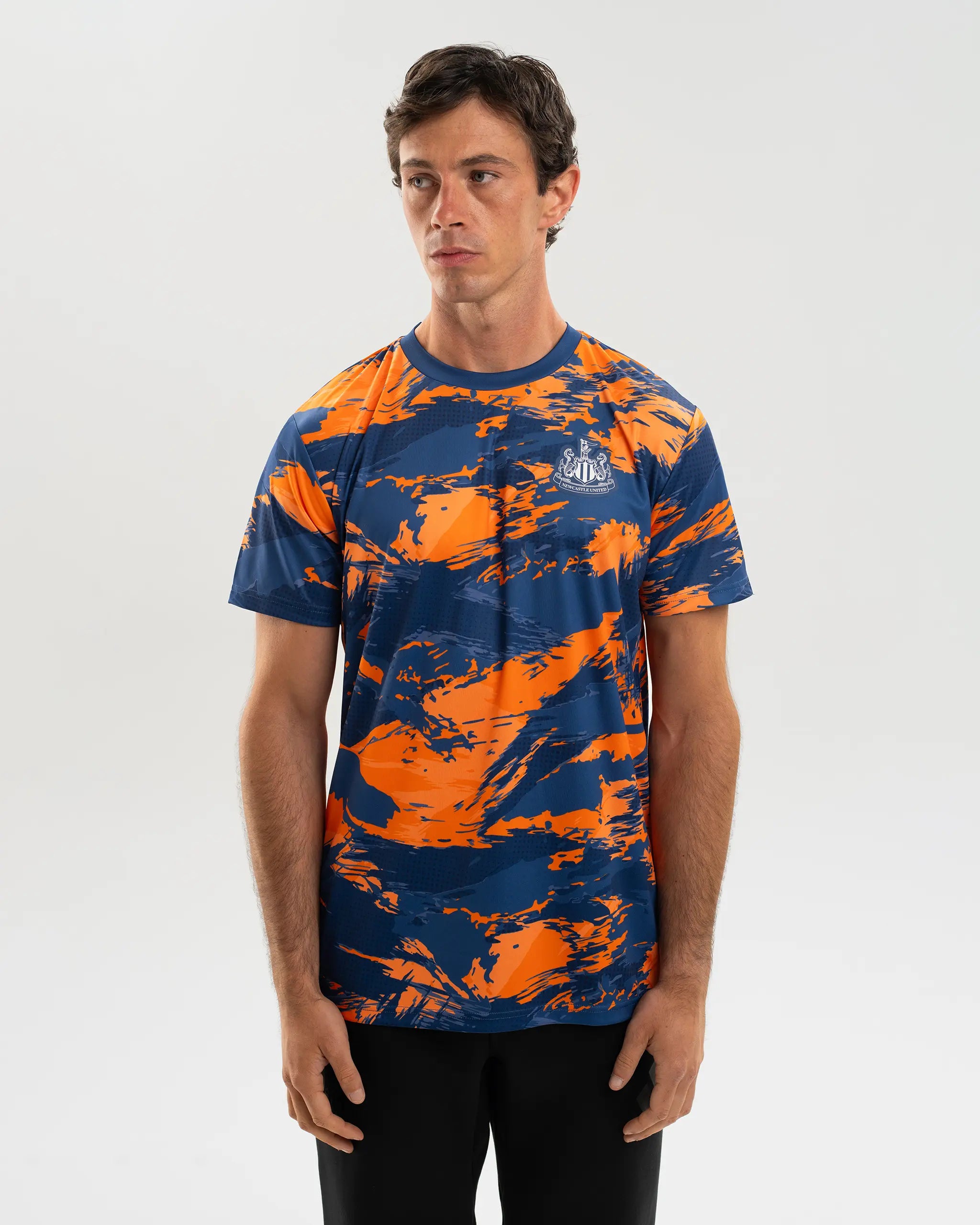 Newcastle United Men's Navy & Orange Camo T-Shirt