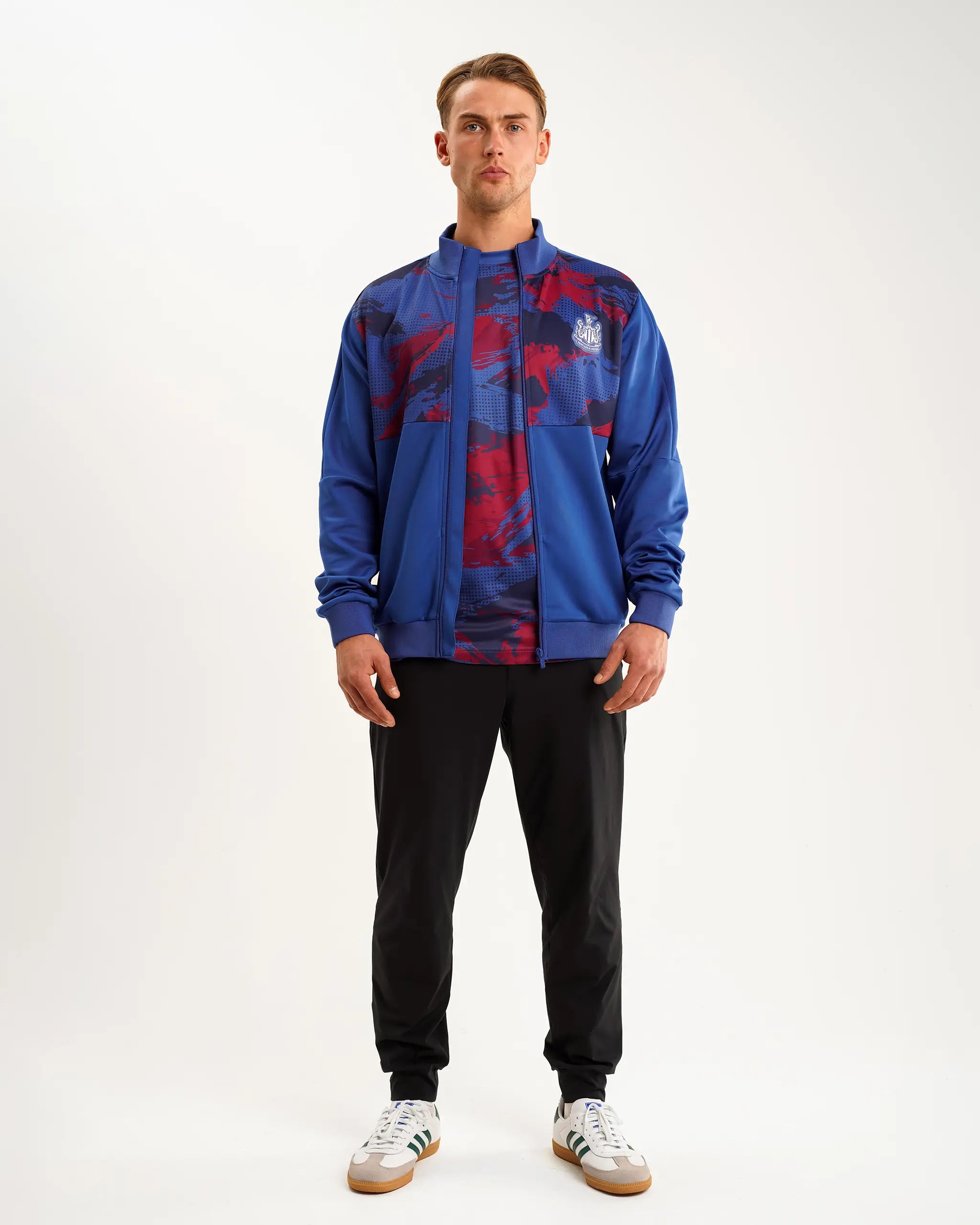 Newcastle United Men s Navy Camo Poly Track Top