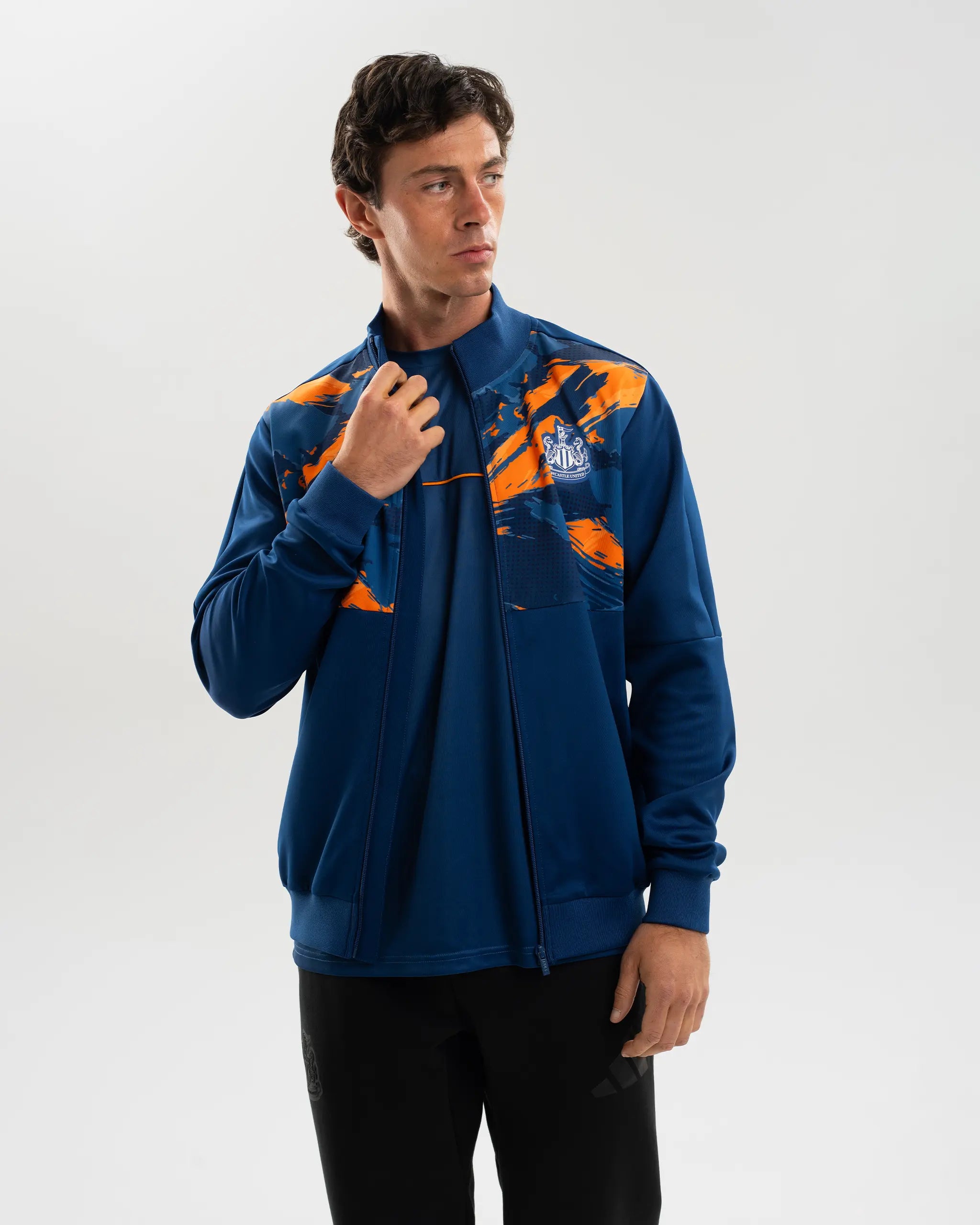 Newcastle United Men's Navy & Orange Camo Track Jacket