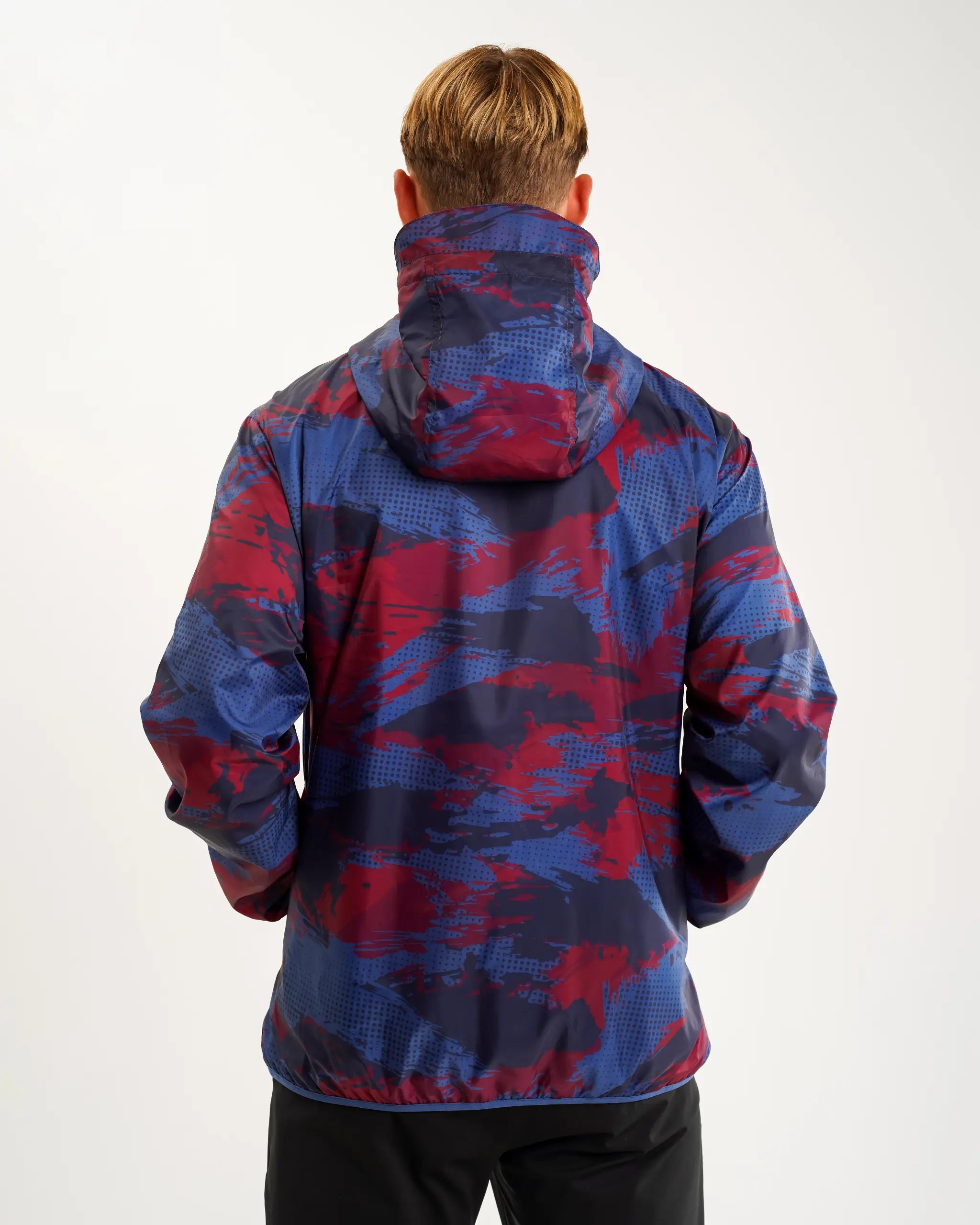 Newcastle United Men's Navy Camo Poly Shower Jacket
