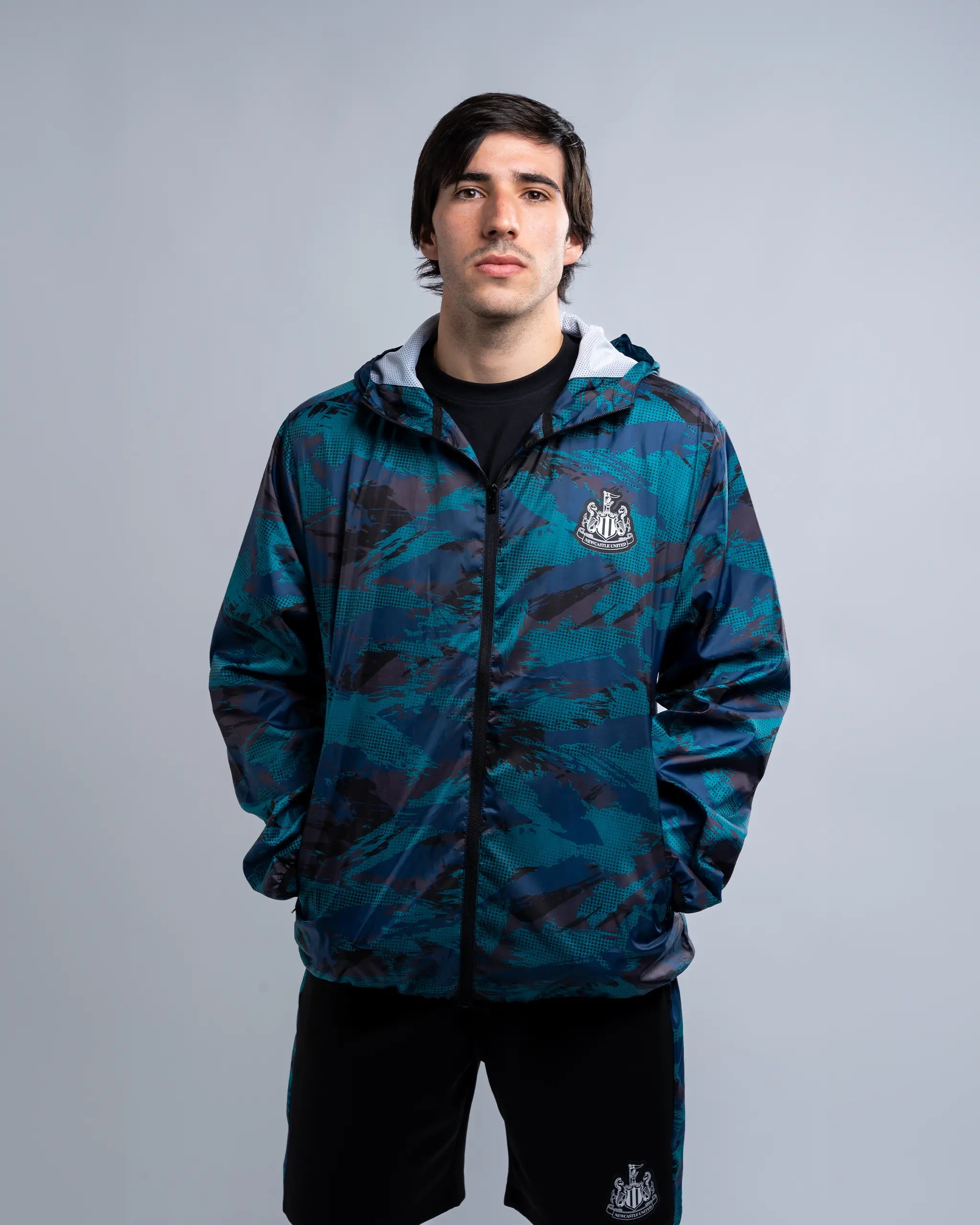 Newcastle United Camo Poly Lightweight Shower Jacket