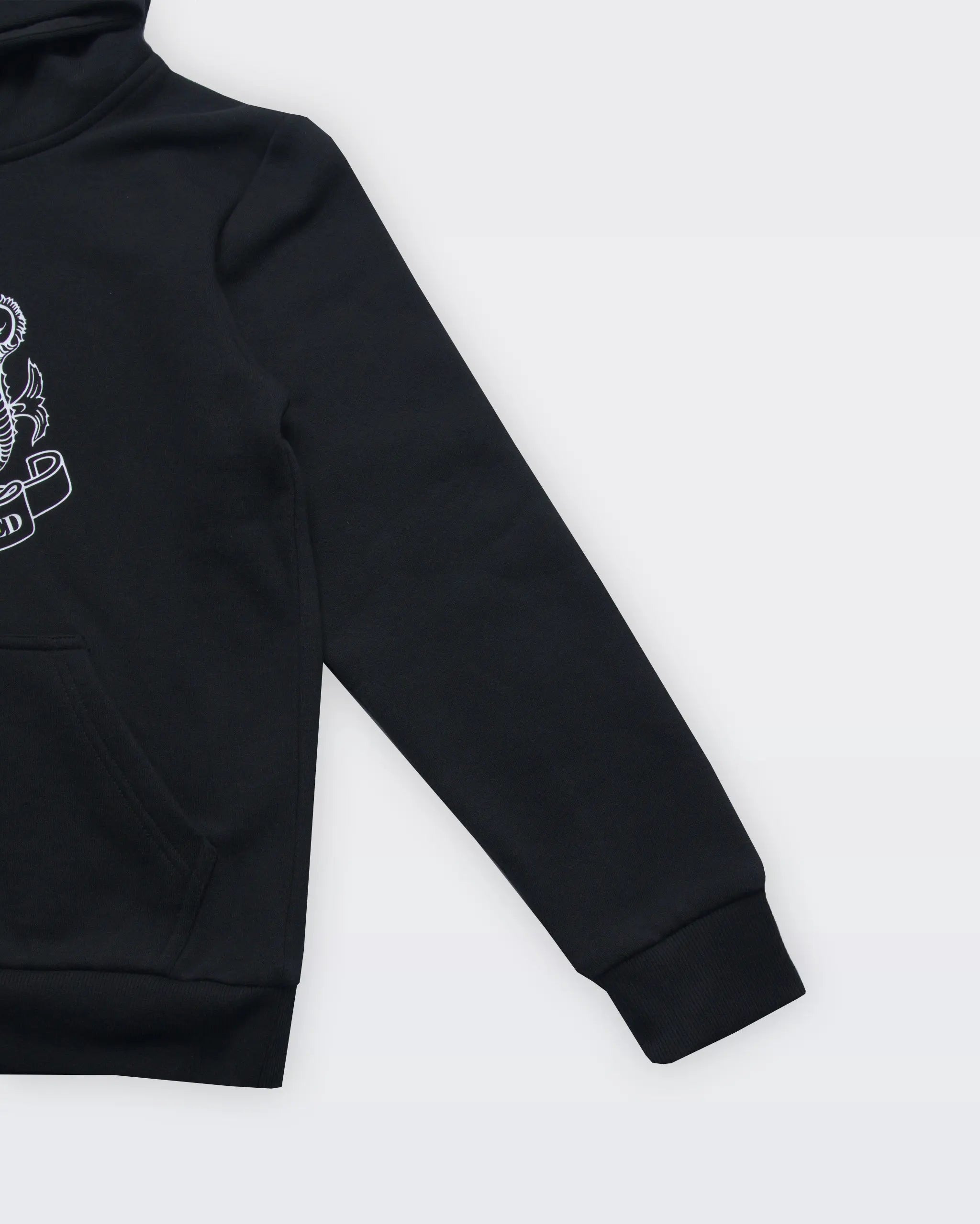 Newcastle United Girl's Black Terrace Large Crest Hoodie