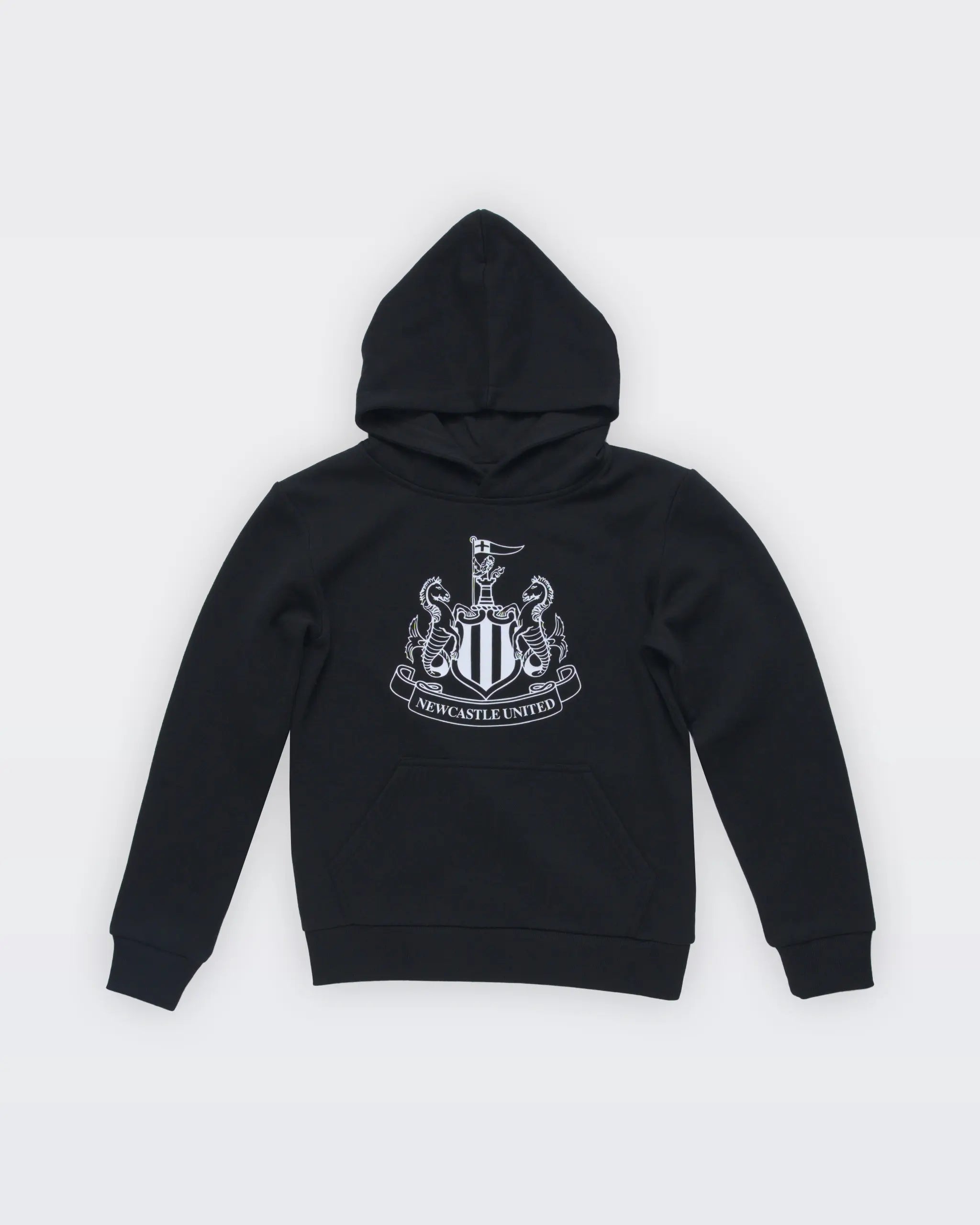 Newcastle United Girl's Black Terrace Large Crest Hoodie