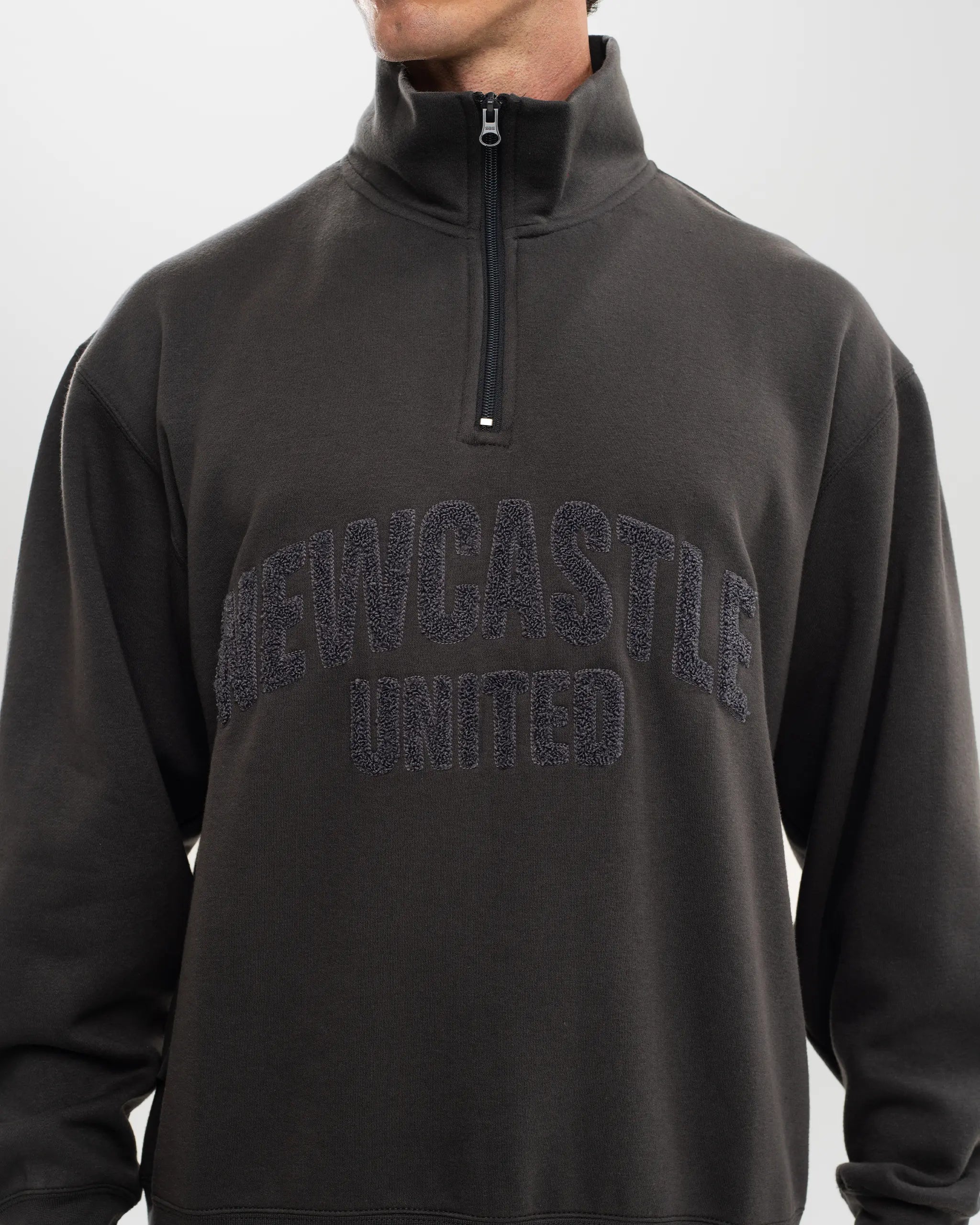 Newcastle United 1/4 Zip Tonal Sweater