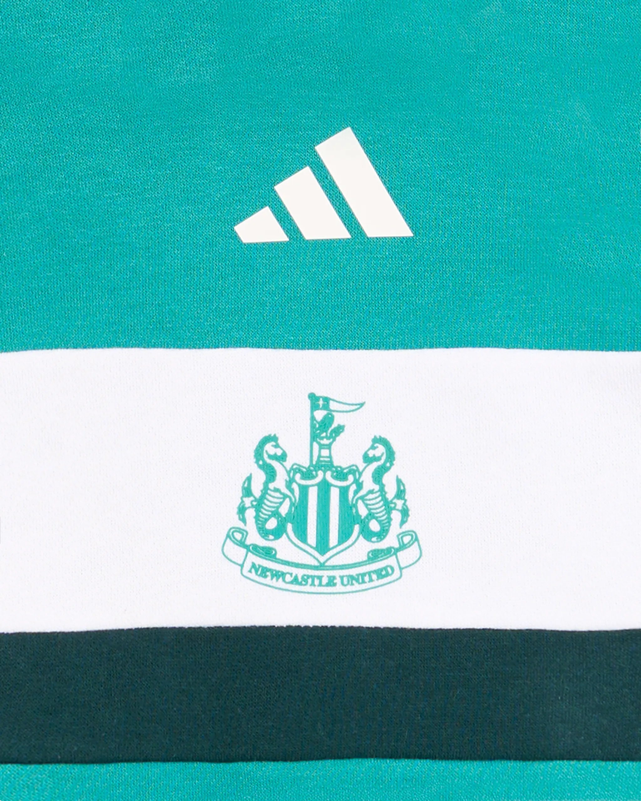 Newcastle United adidas Kid's Teal 3-Stripe Hoodie