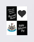 Newcastle United Valentine's Day Card