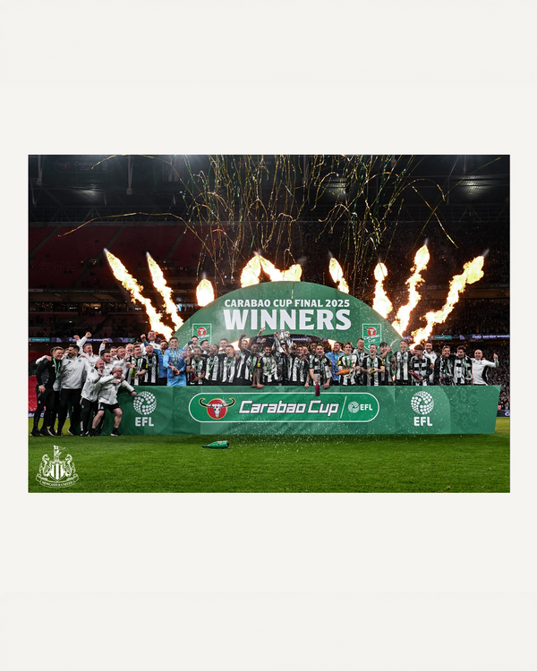 Newcastle United Carabao Cup Winners 2025 Team Celebration Poster