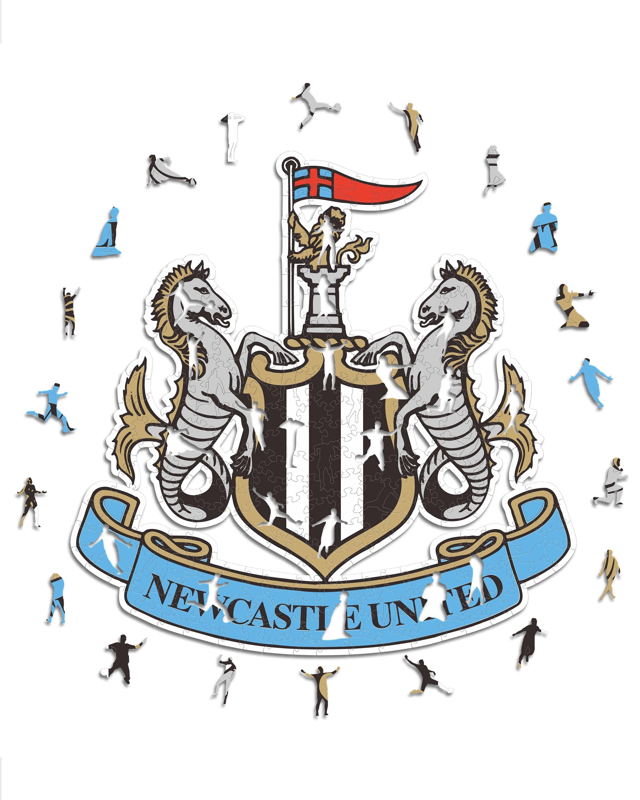 Newcastle United Club Crest Premium Wooden Jigsaw Puzzle