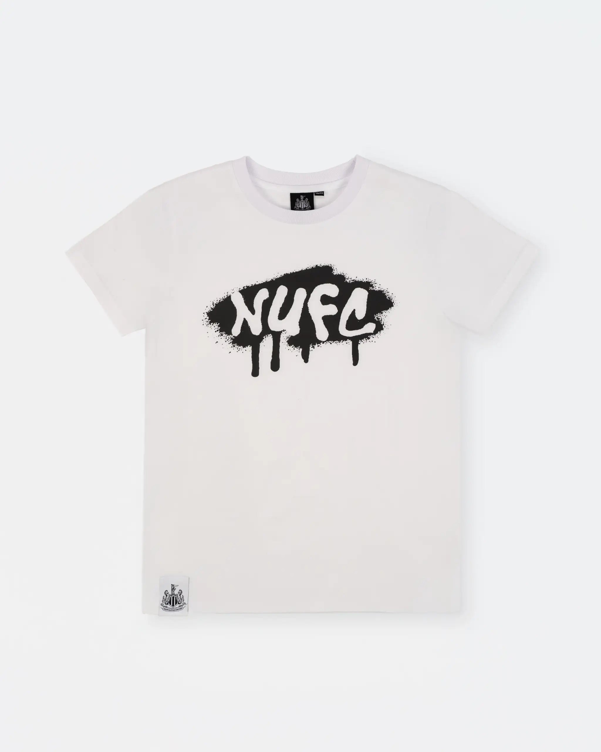 Newcastle United Kids' White Graffiti Print T-Shirt