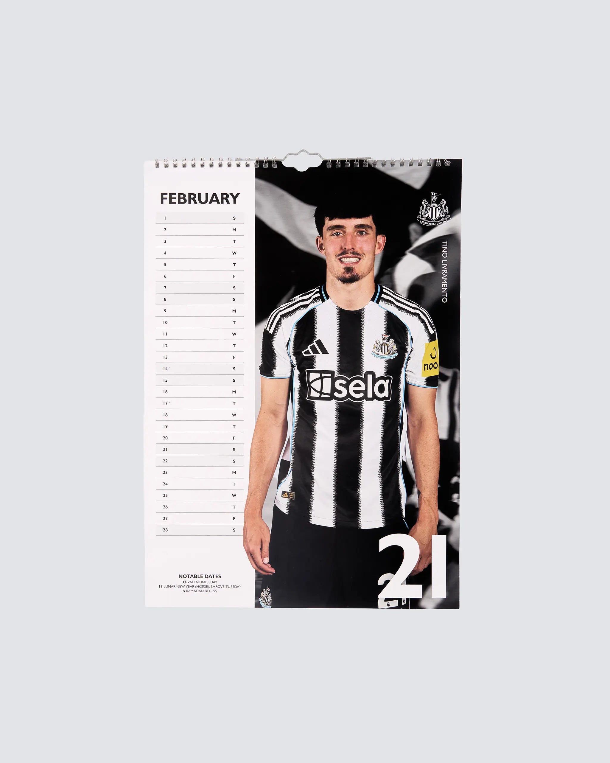 Newcastle United 2026 A3 Calendar