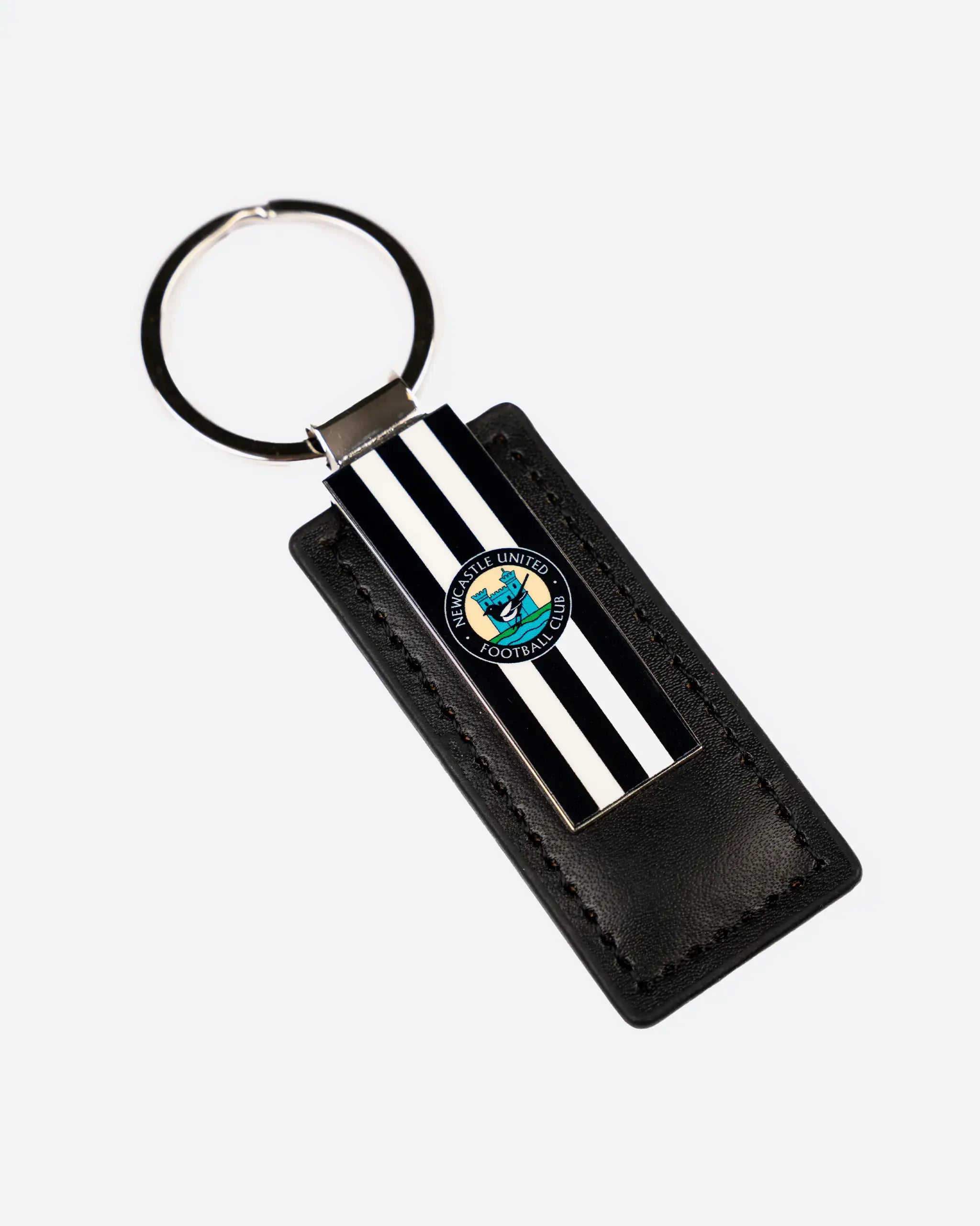 Newcastle United Retro Crest Leather Fob Keyring
