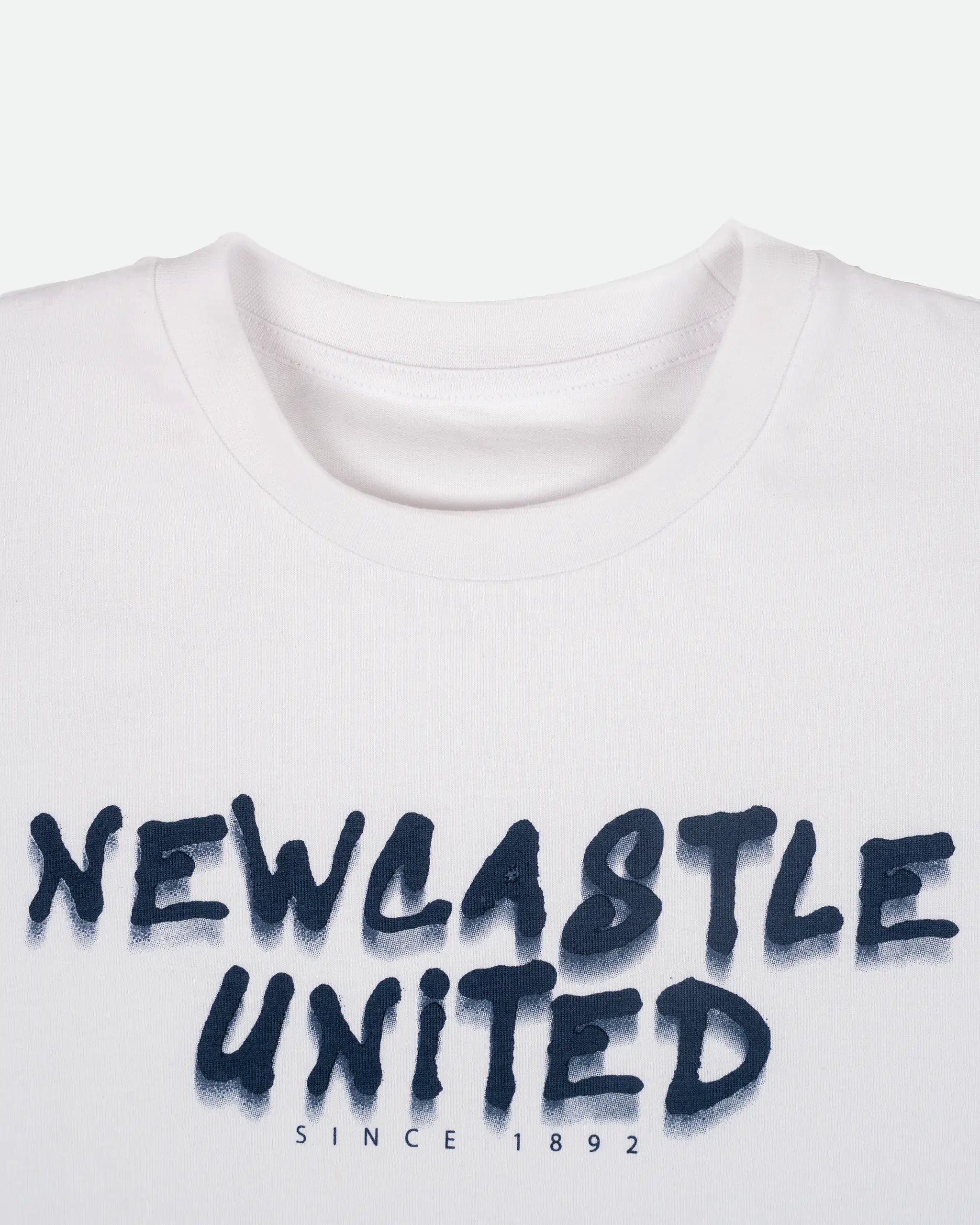 Newcastle United Boy's White Graffiti Print T-Shirt