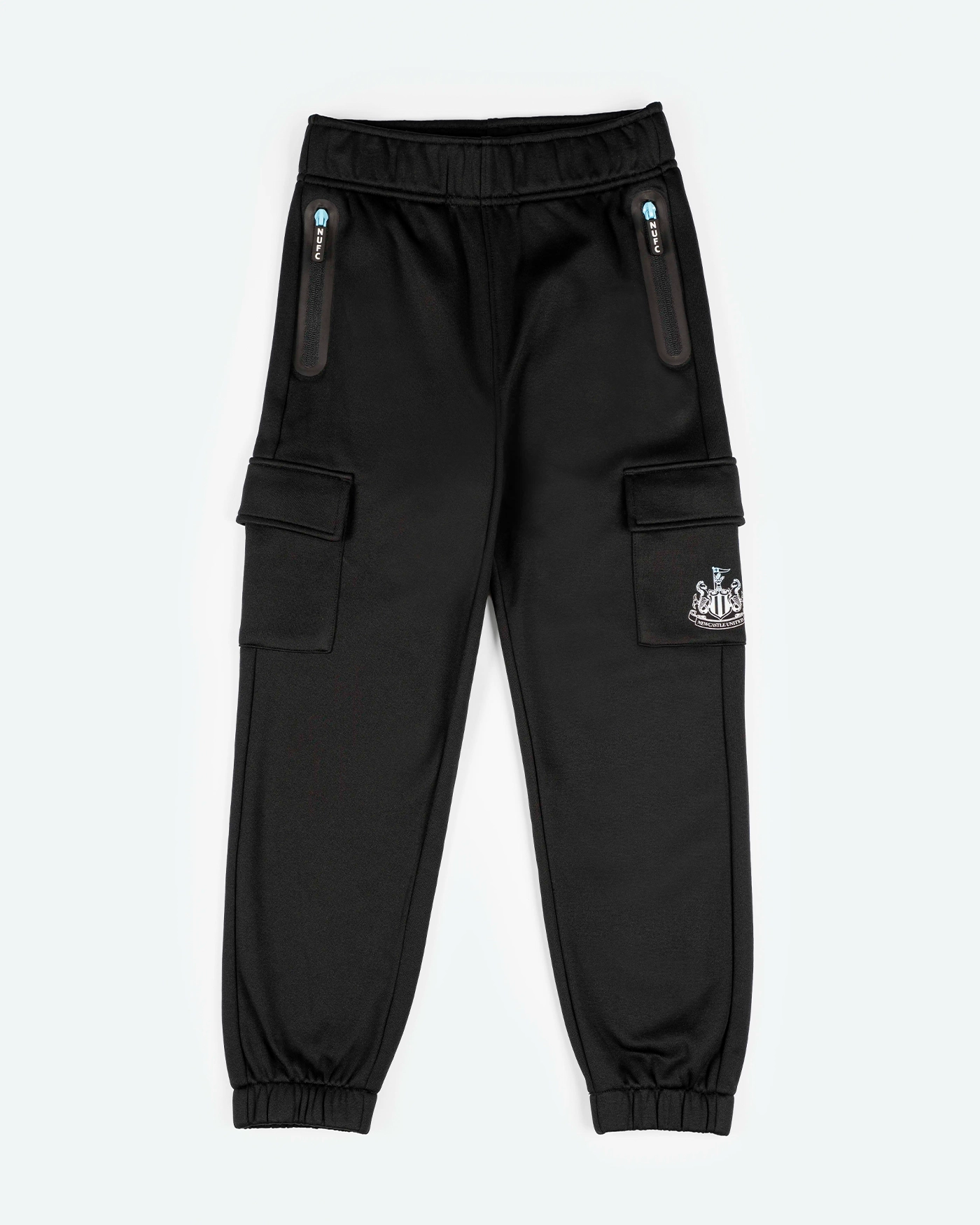 Newcastle United Boy's Black Joggers with Blue Ombre Crest