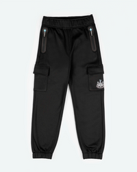 Newcastle United Boy's Black Joggers with Blue Ombre Crest