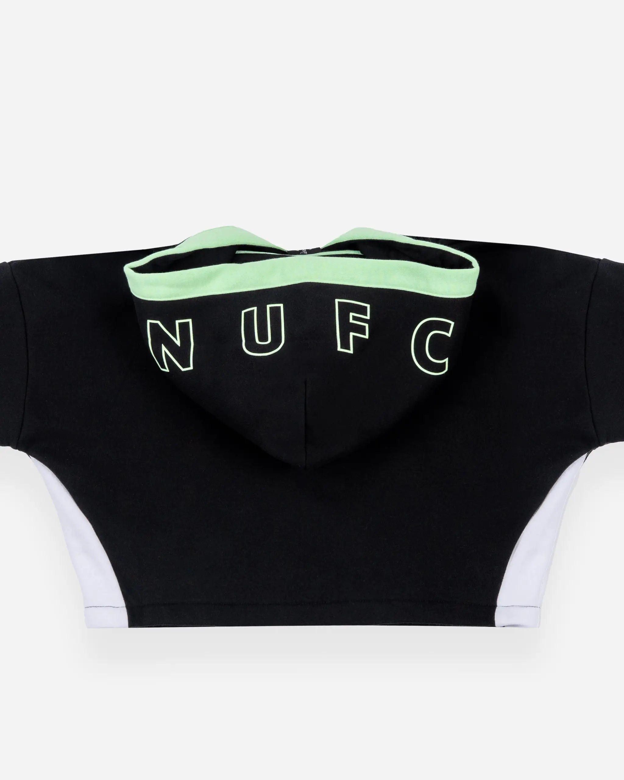 Newcastle United Girl's Black Cropped Hoodie