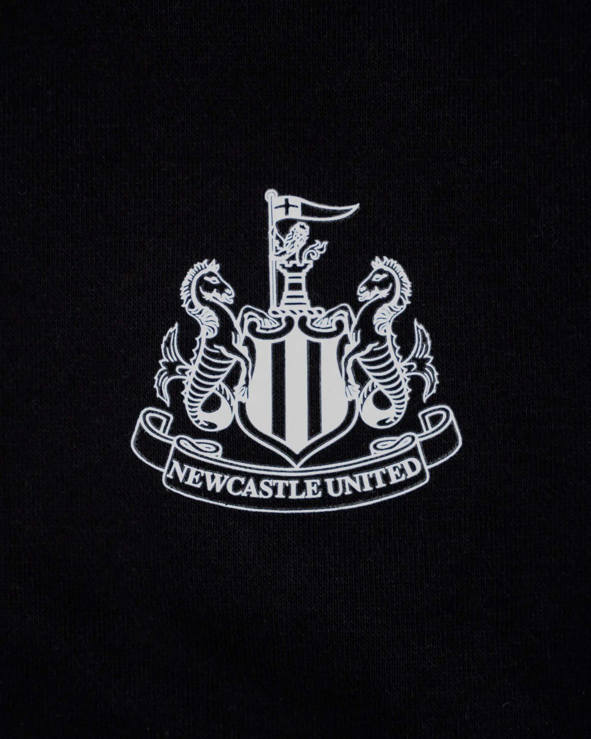 Newcastle United Girl's Black Cropped Hoodie