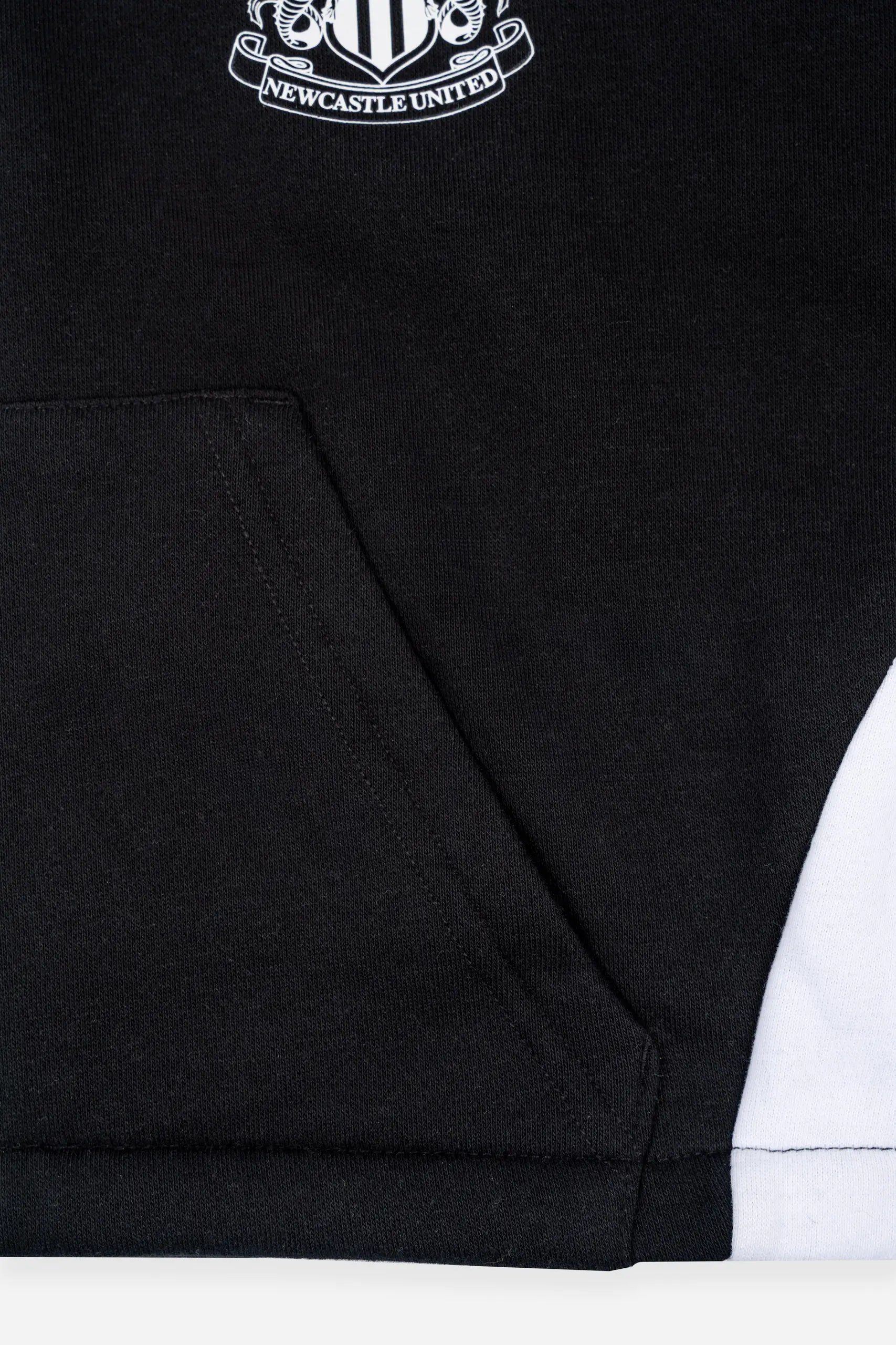 Newcastle United Girl's Black Cropped Hoodie