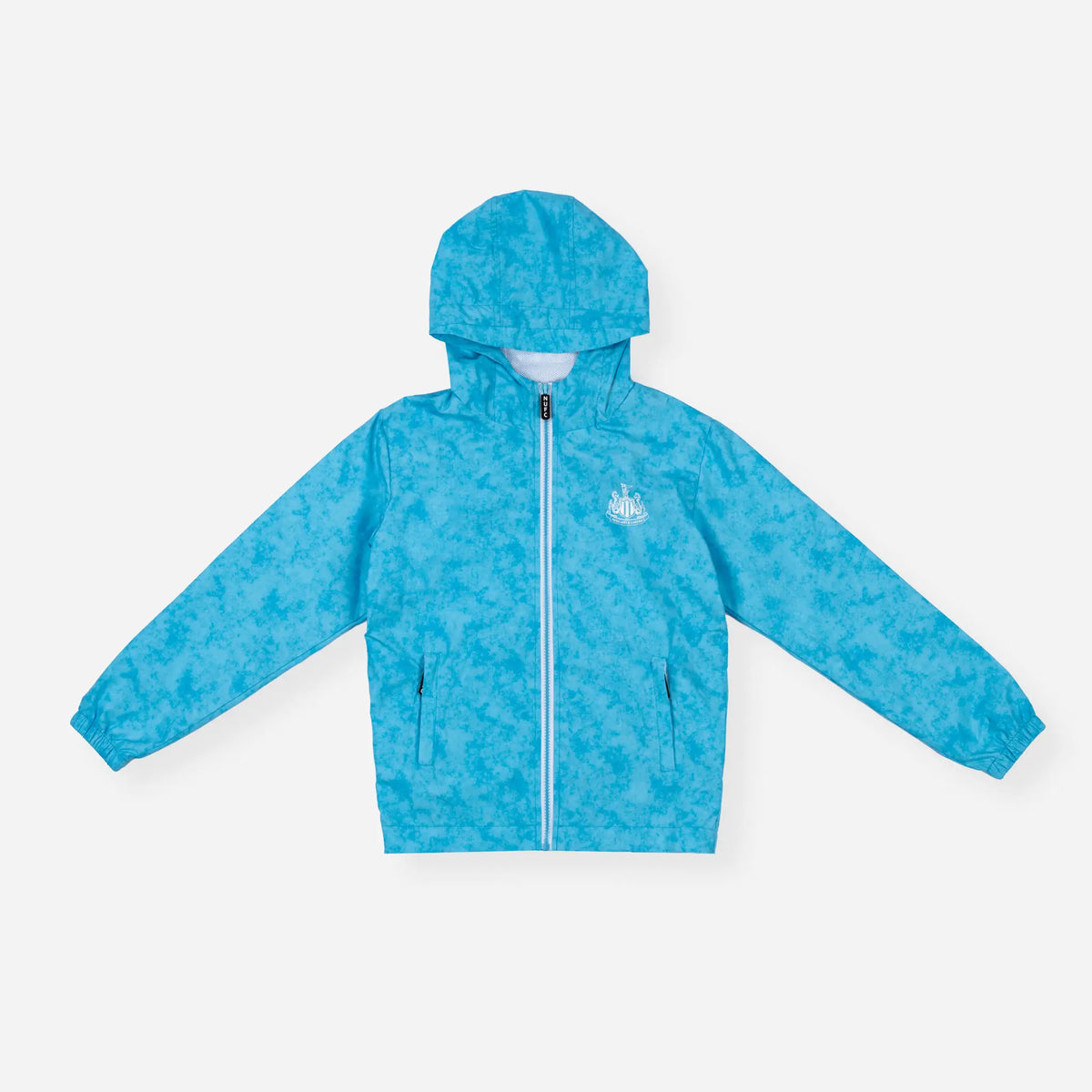 Newcastle United Boy's Blue Acid Wash Zip Up Jacket