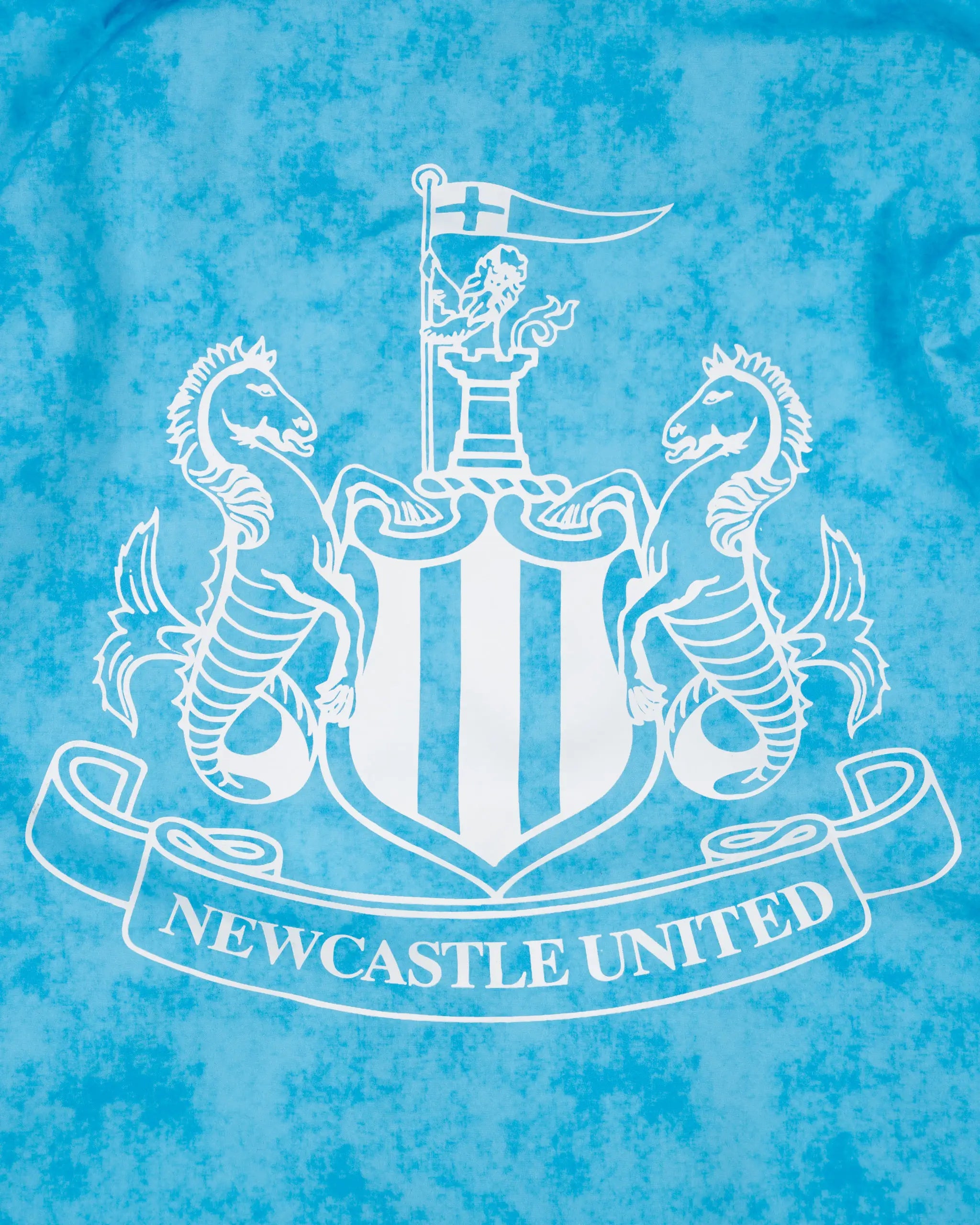 Newcastle United Boy's Blue Acid Wash Zip Up Jacket