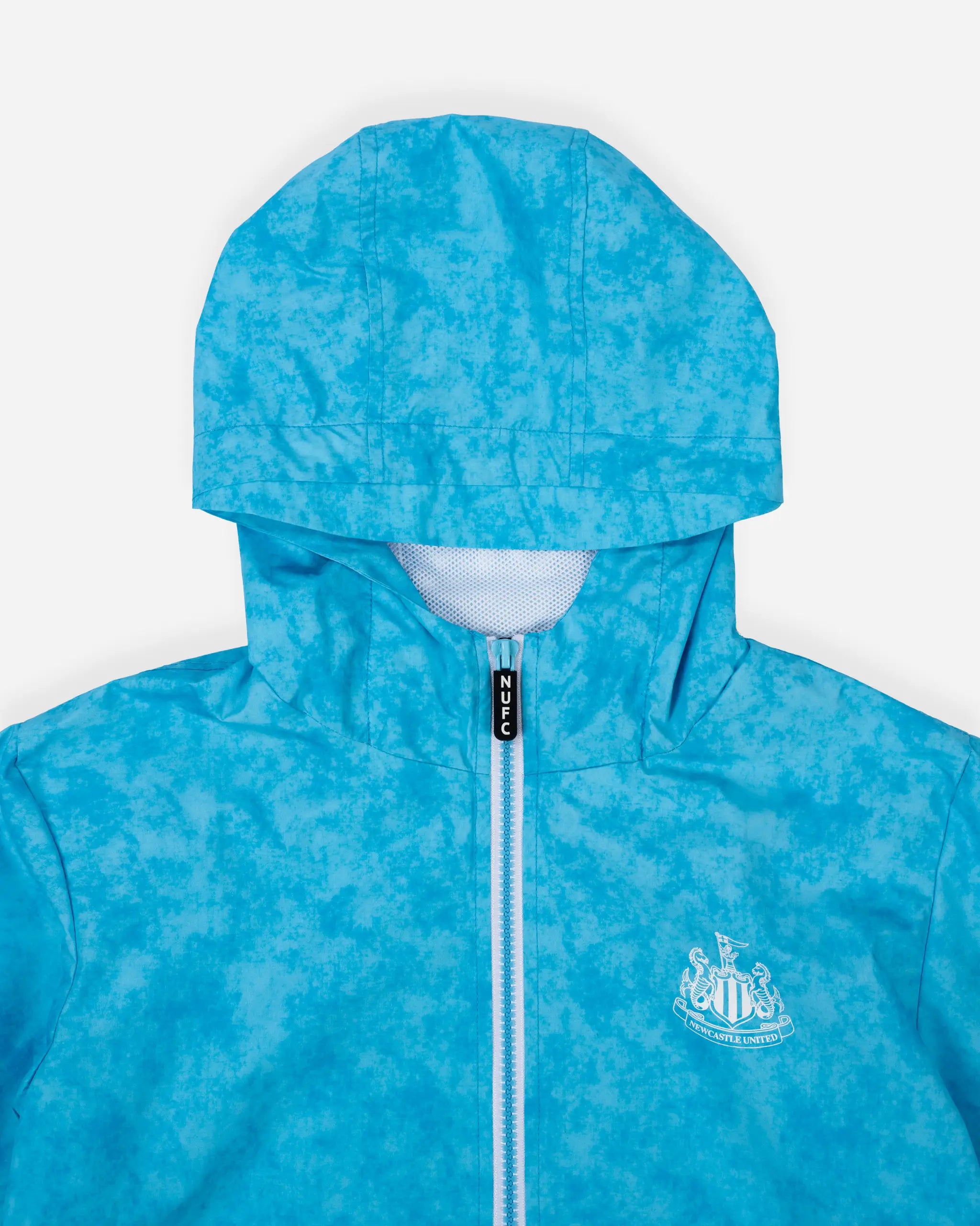Newcastle United Boy's Blue Acid Wash Zip Up Jacket