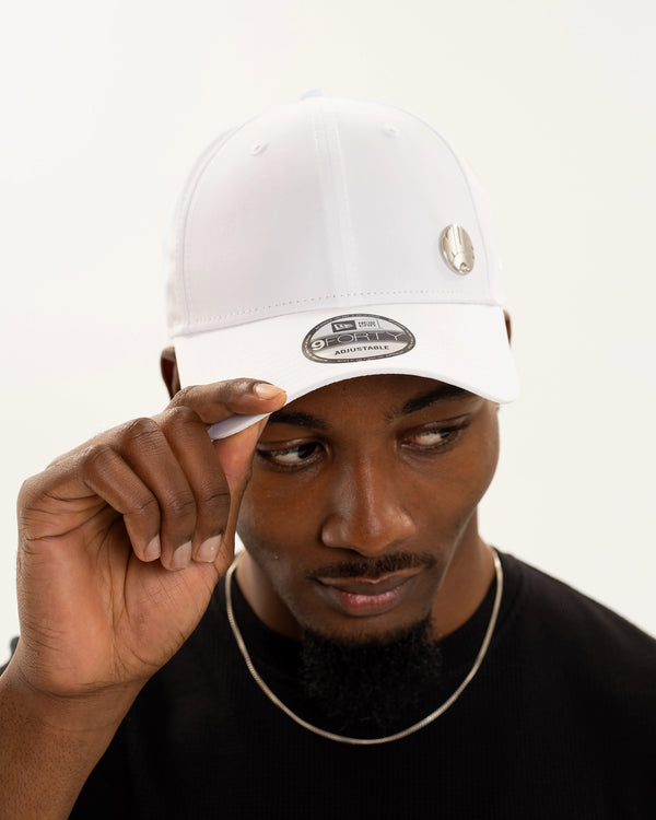 Newcastle United New Era White Pin 9FORTY Adjustable Cap