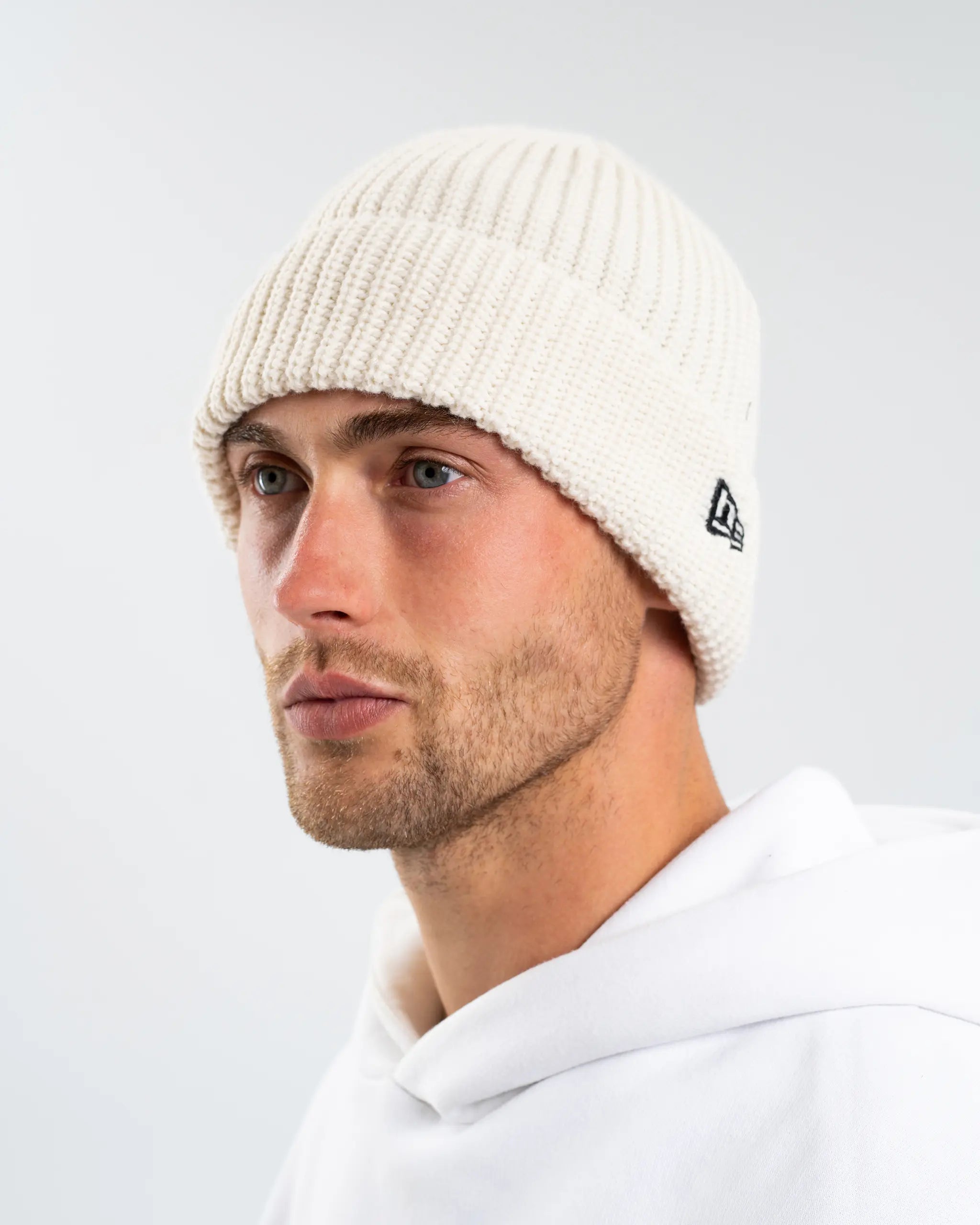 Newcastle United New Era Beige Woven Label Beanie
