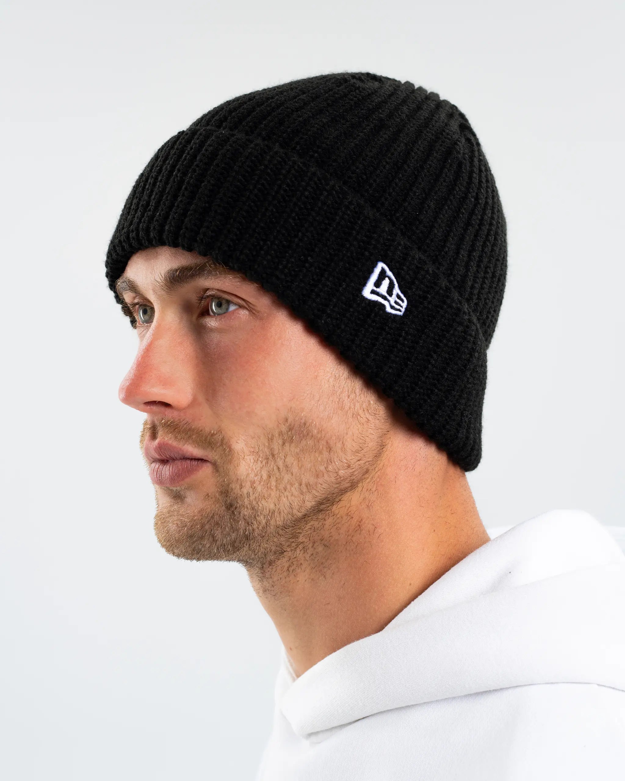 Newcastle United New Era Black Woven Label Beanie