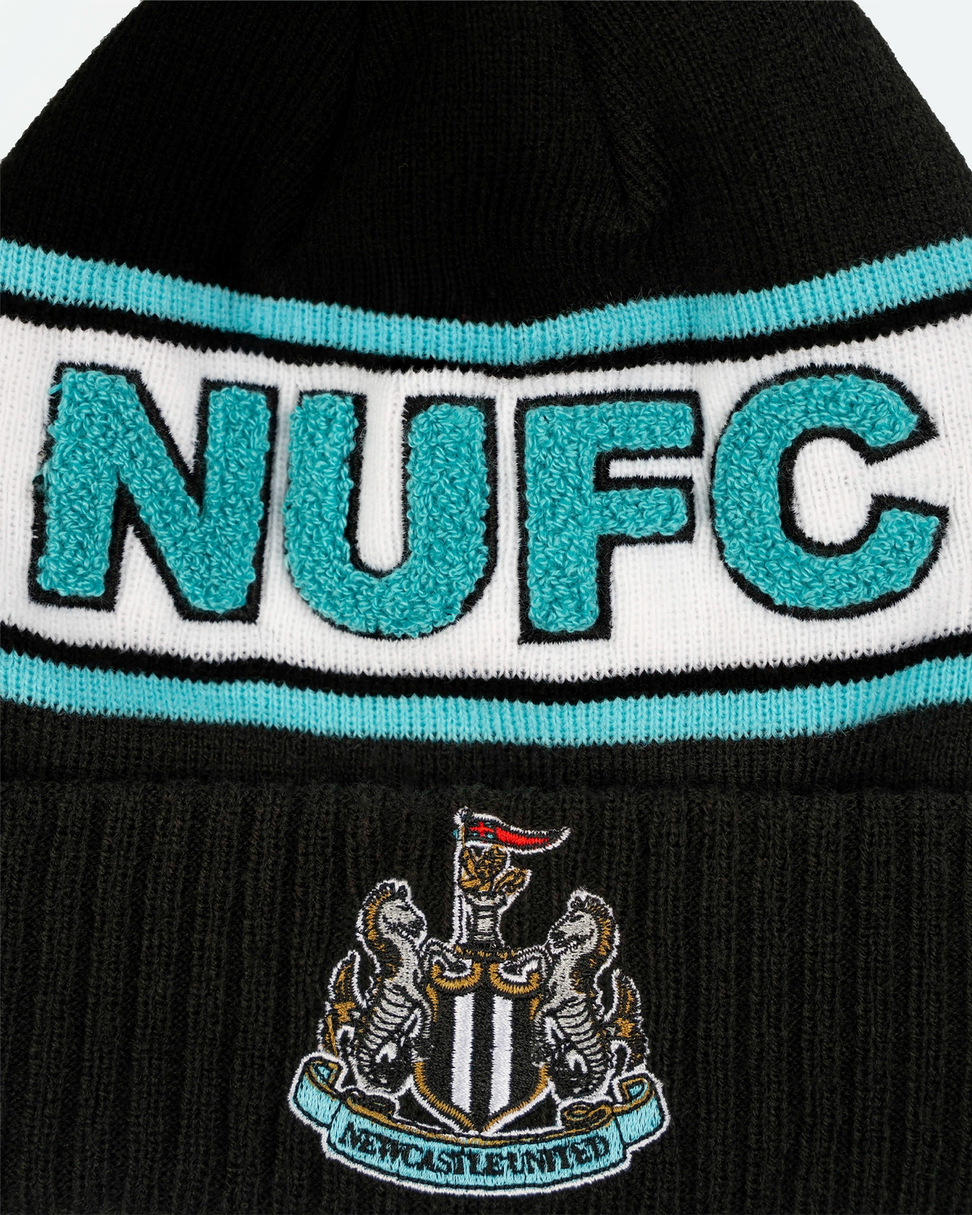 Newcastle United New Era Black & White Sports Cuff Beanie