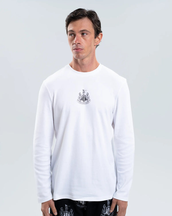 Newcastle United Adults Black and White Crest Pyjama Set