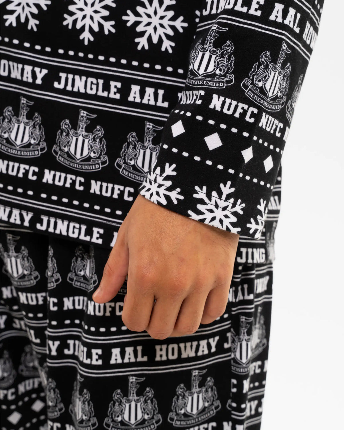 Newcastle United Adult's Black & White Christmas Pyjama Set