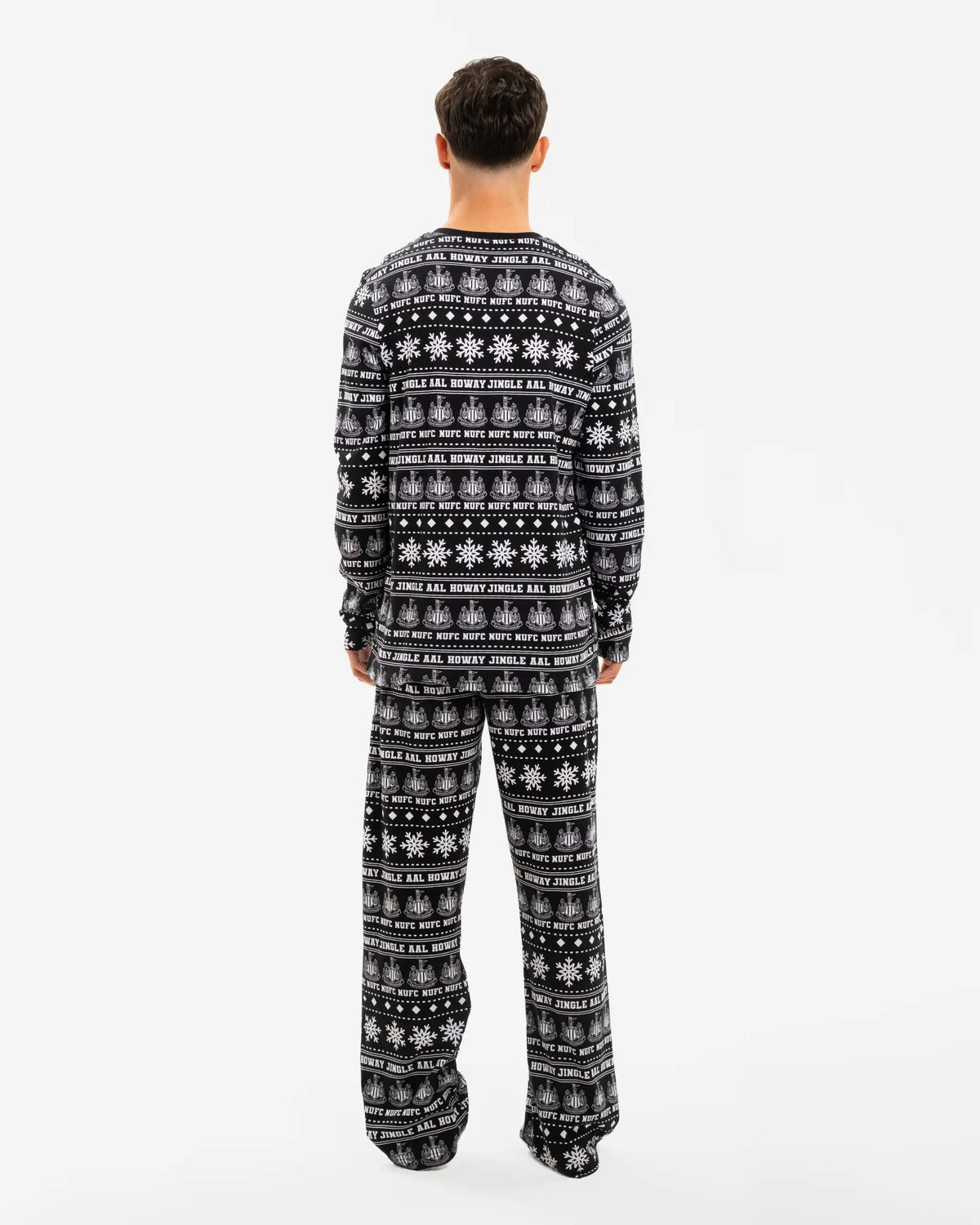 Newcastle United Adult's Black & White Christmas Pyjama Set