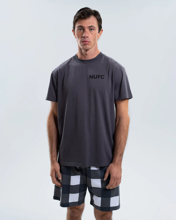 Newcastle United Men's Grey Check Short Pyjama Set