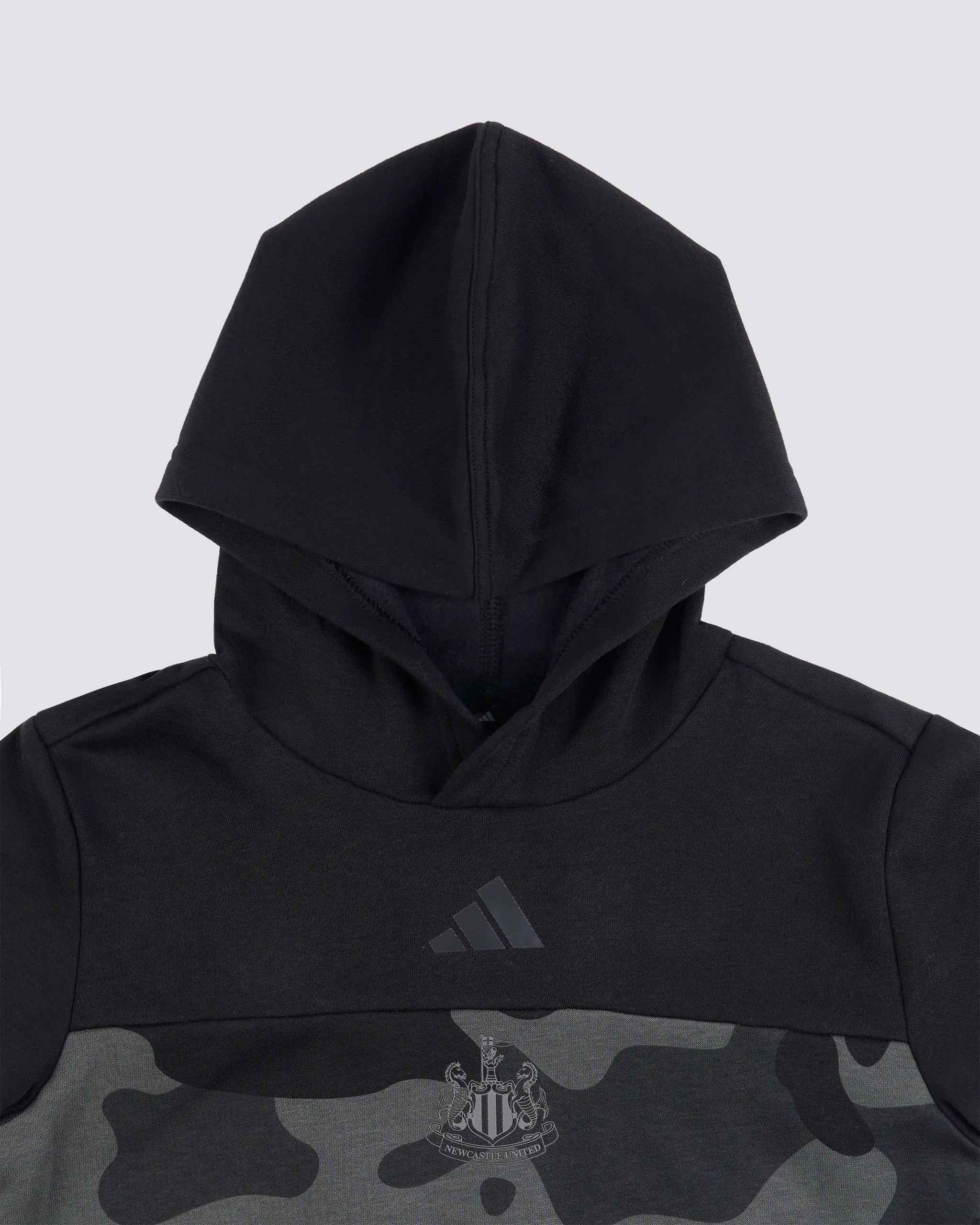 Newcastle United adidas Kid's Black Camo Hoodie