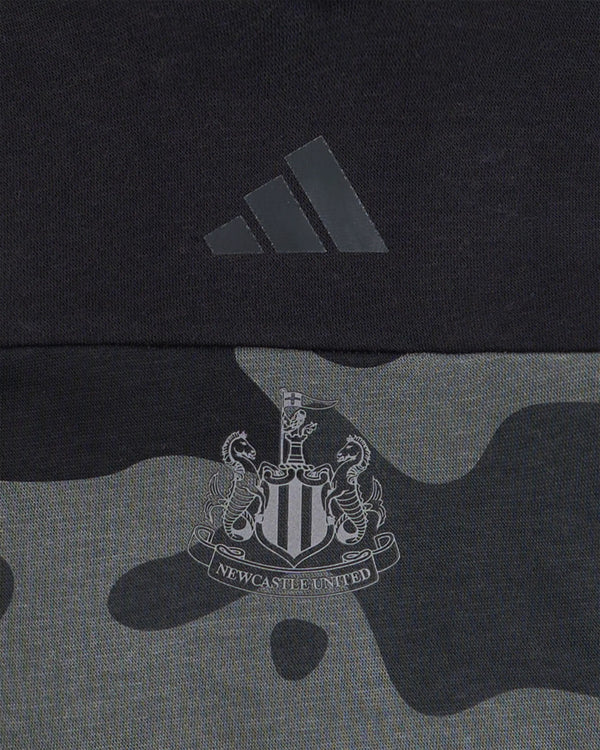 Newcastle United adidas Kid's Black Camo Hoodie
