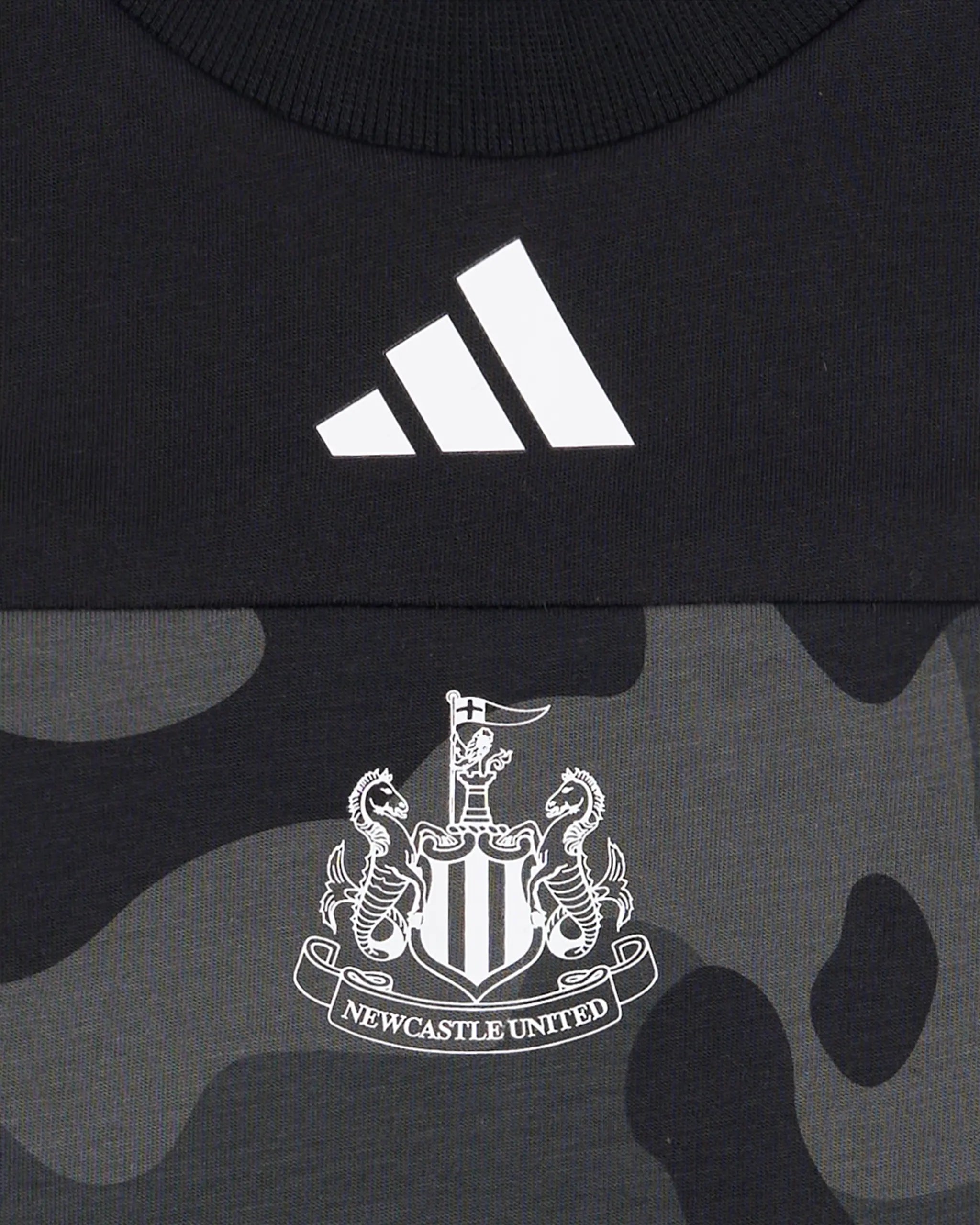 Newcastle United adidas Kid's Black Camo T-Shirt