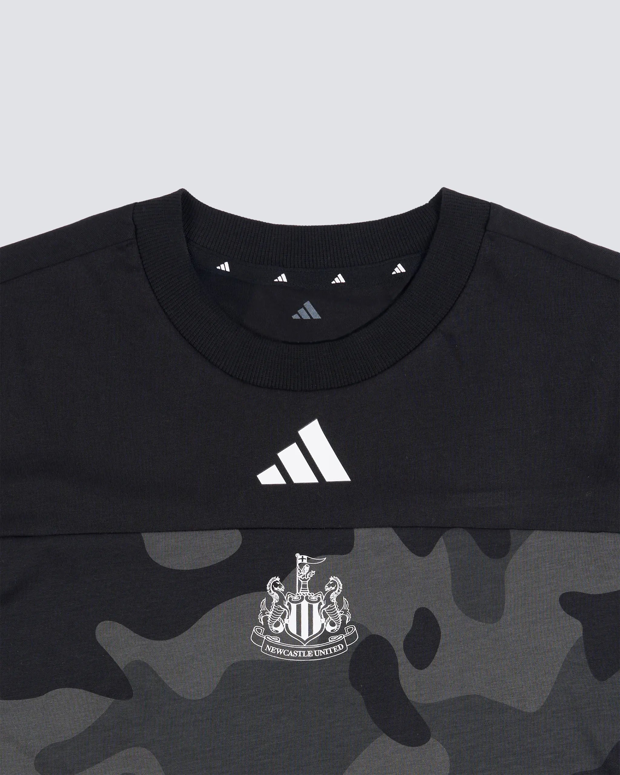 Newcastle United adidas Kid's Black Camo T-Shirt