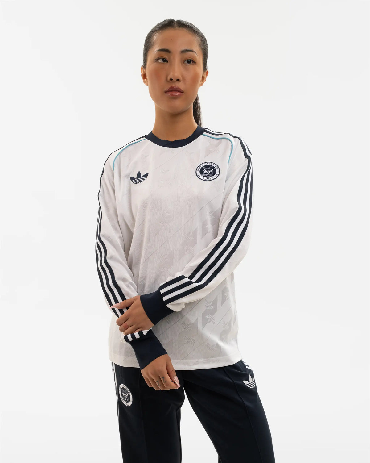 Newcastle United adidas Originals White Long Sleeve Jersey