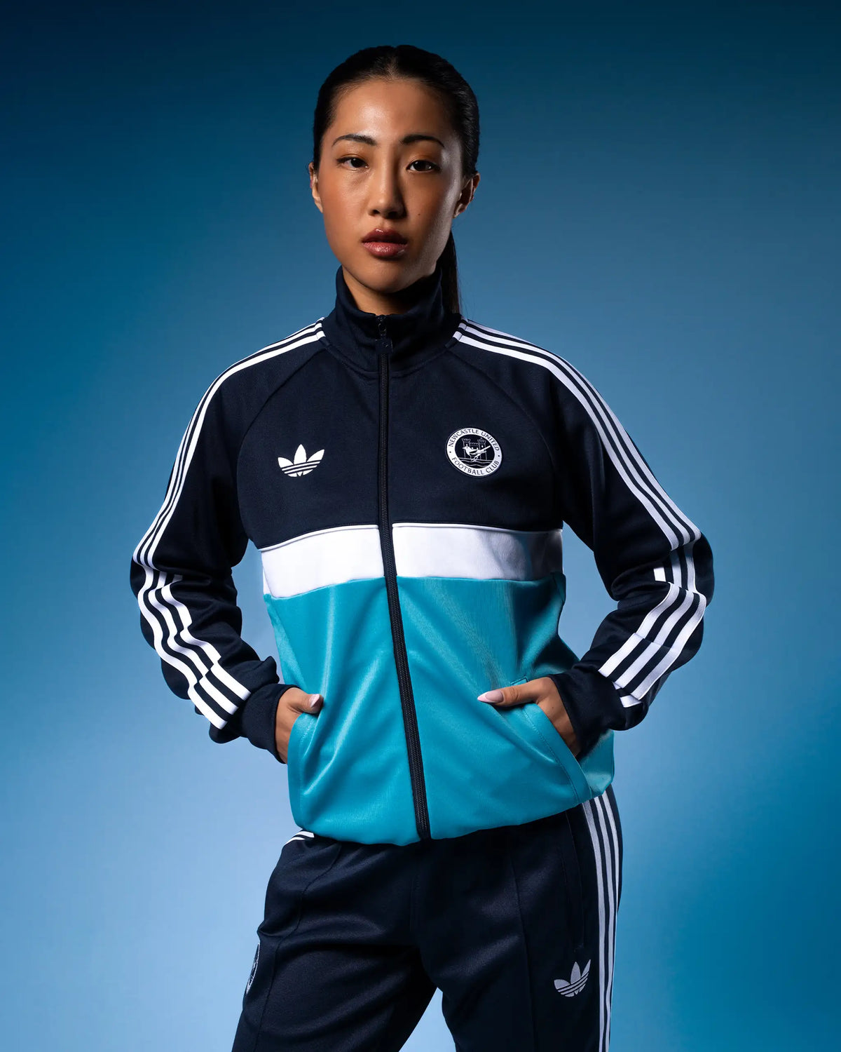 Newcastle United adidas Originals Navy Zip Up Track Top