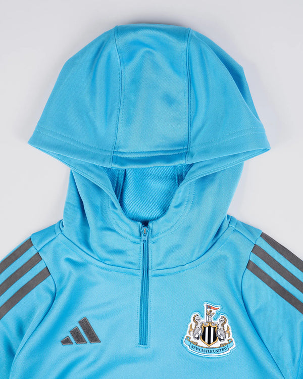 Newcastle United adidas 25/26 Players Range Kids' Blue Hoodie