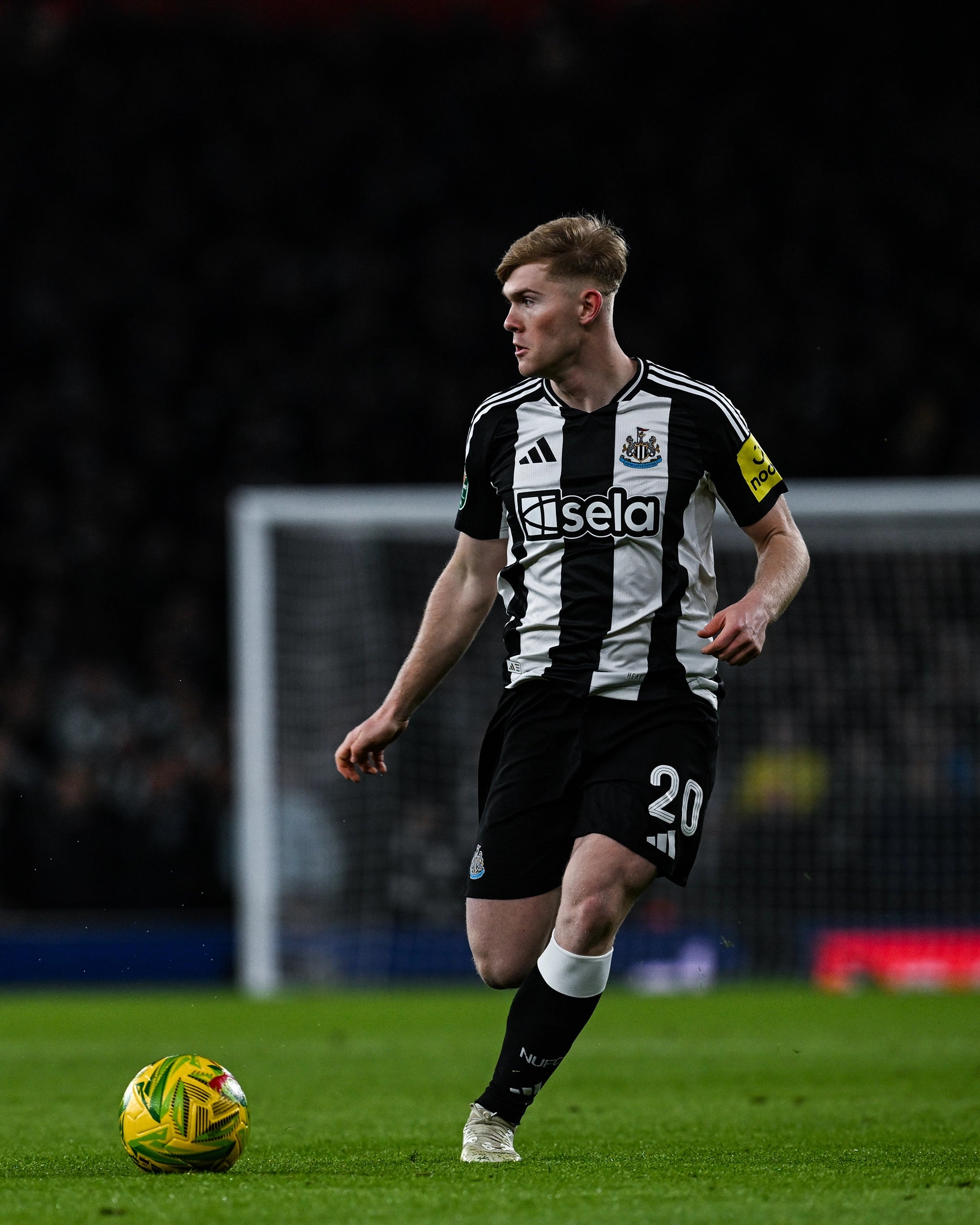 Newcastle United HALL 24/25 Match Worn Signed Home Shirt - Arsenal Carabao Cup Semi-Final (A)