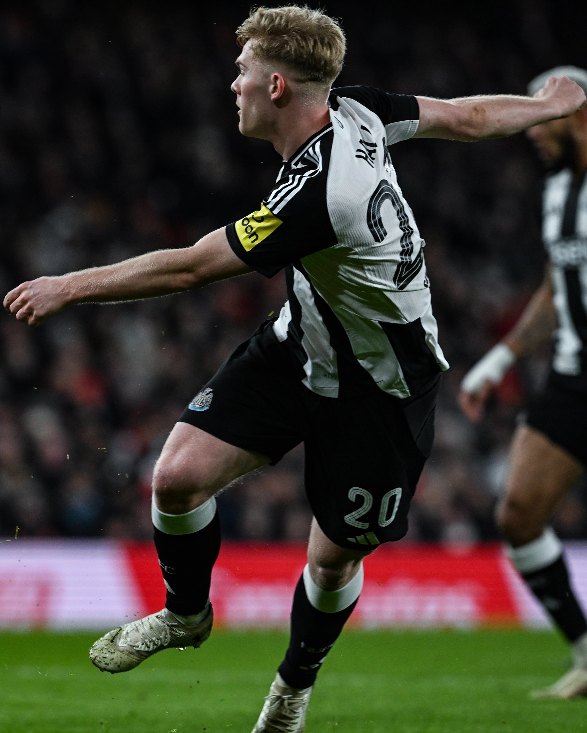 Newcastle United HALL 24/25 Match Worn Signed Home Shirt - Arsenal Carabao Cup Semi-Final (A)