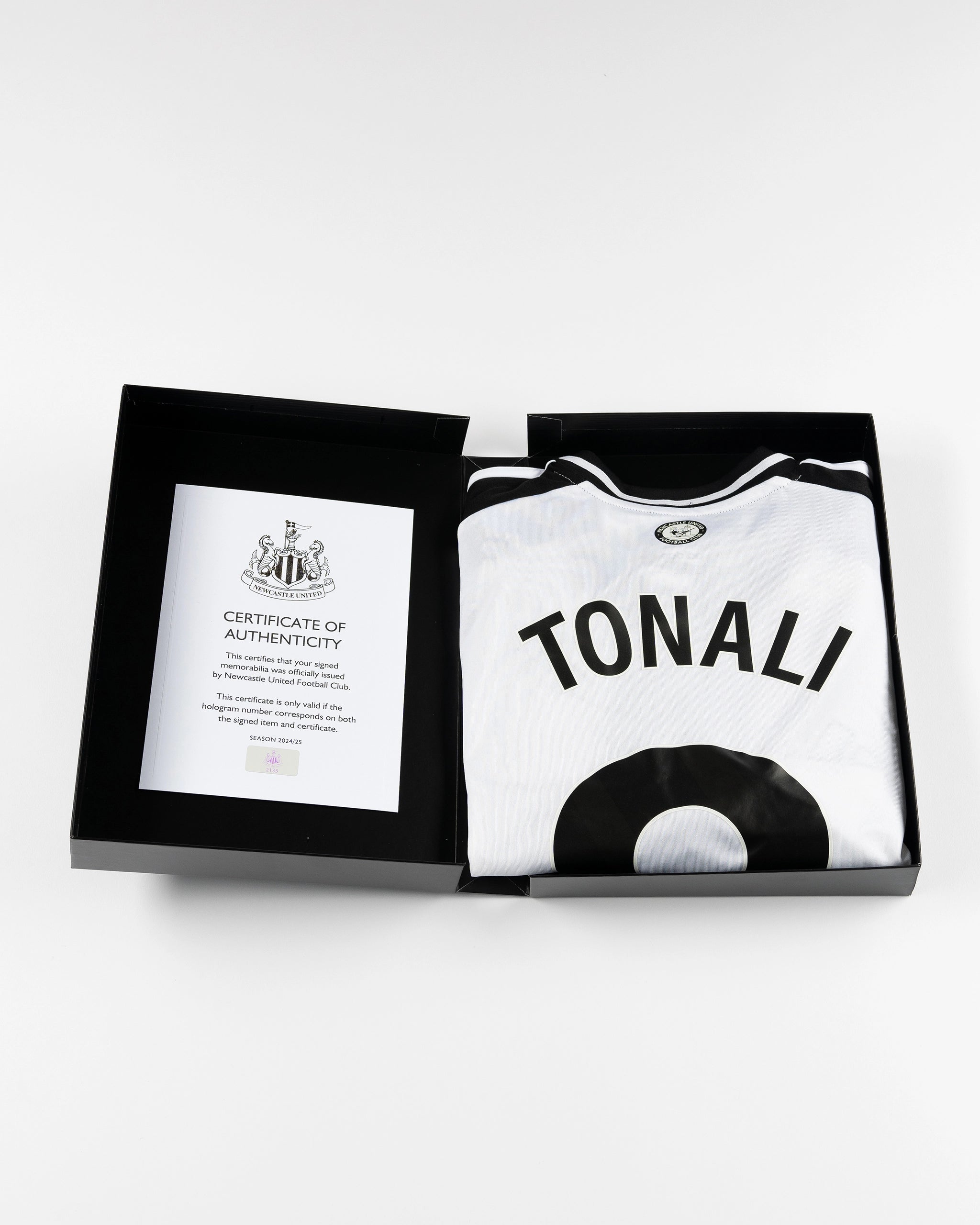 Newcastle United TONALI 24/25 Boxed Home Signed Shirt