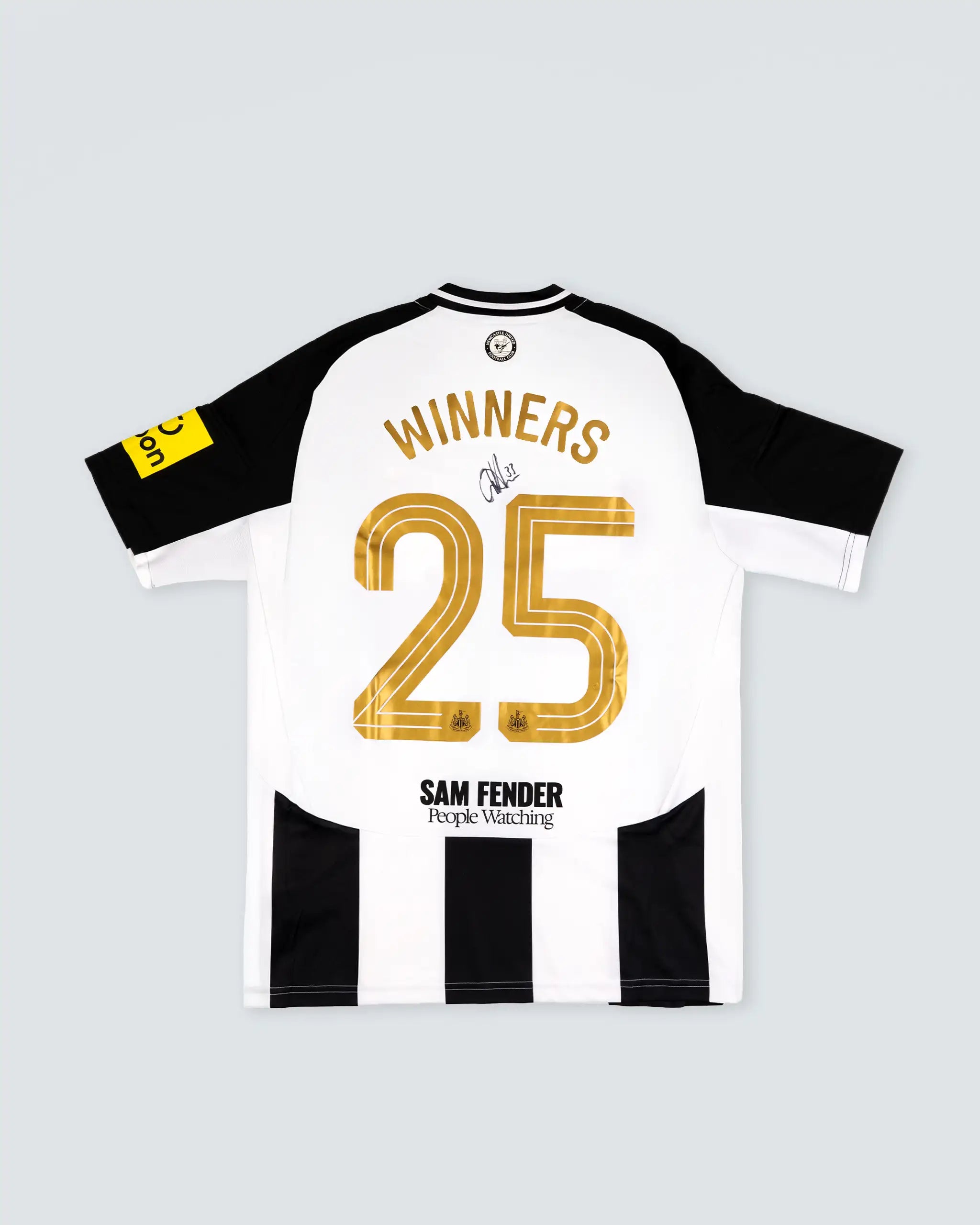 Newcastle United BURN 24/25 Boxed Signed Carabao Cup Winners Shirt