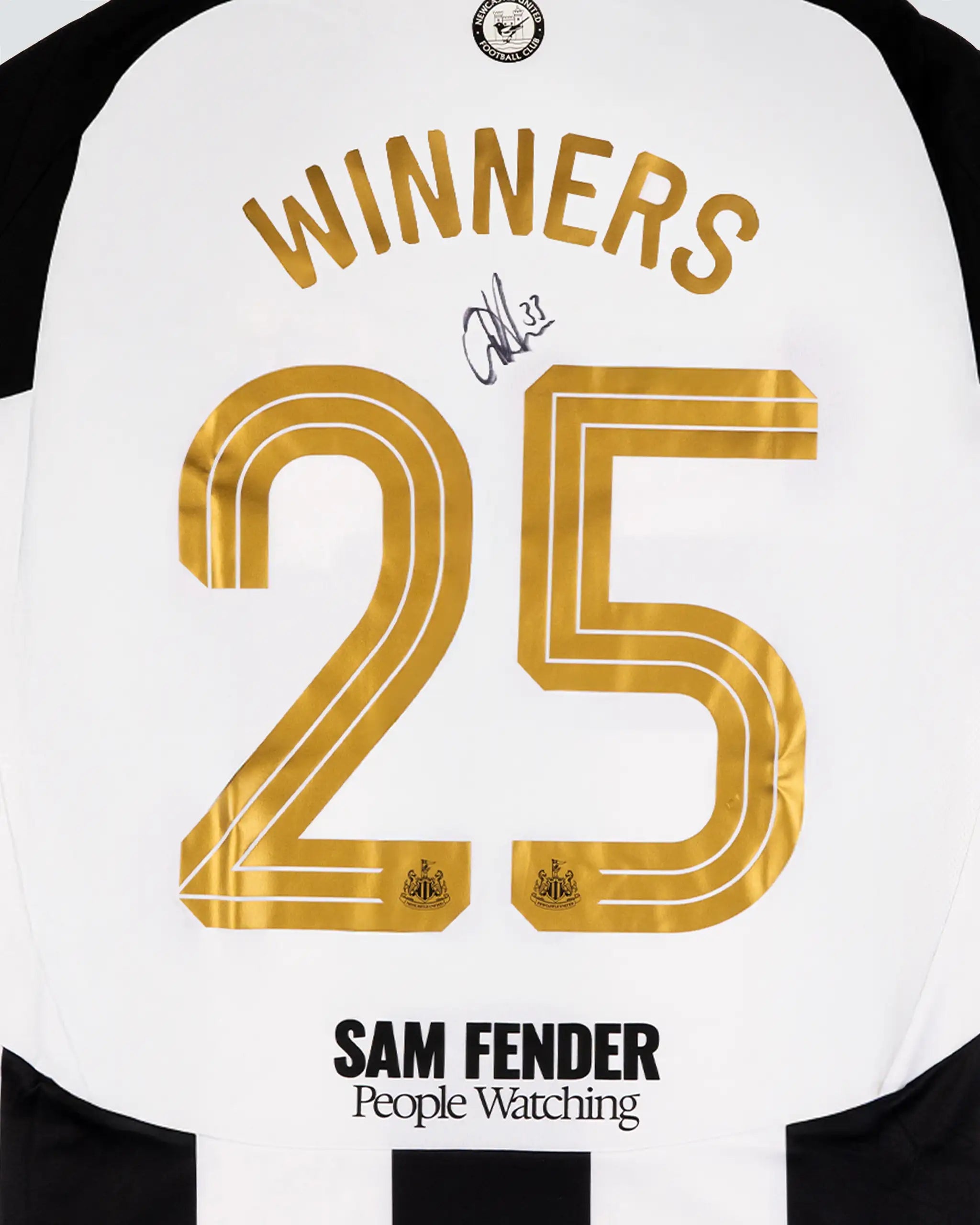Newcastle United BURN 24/25 Boxed Signed Carabao Cup Winners Shirt