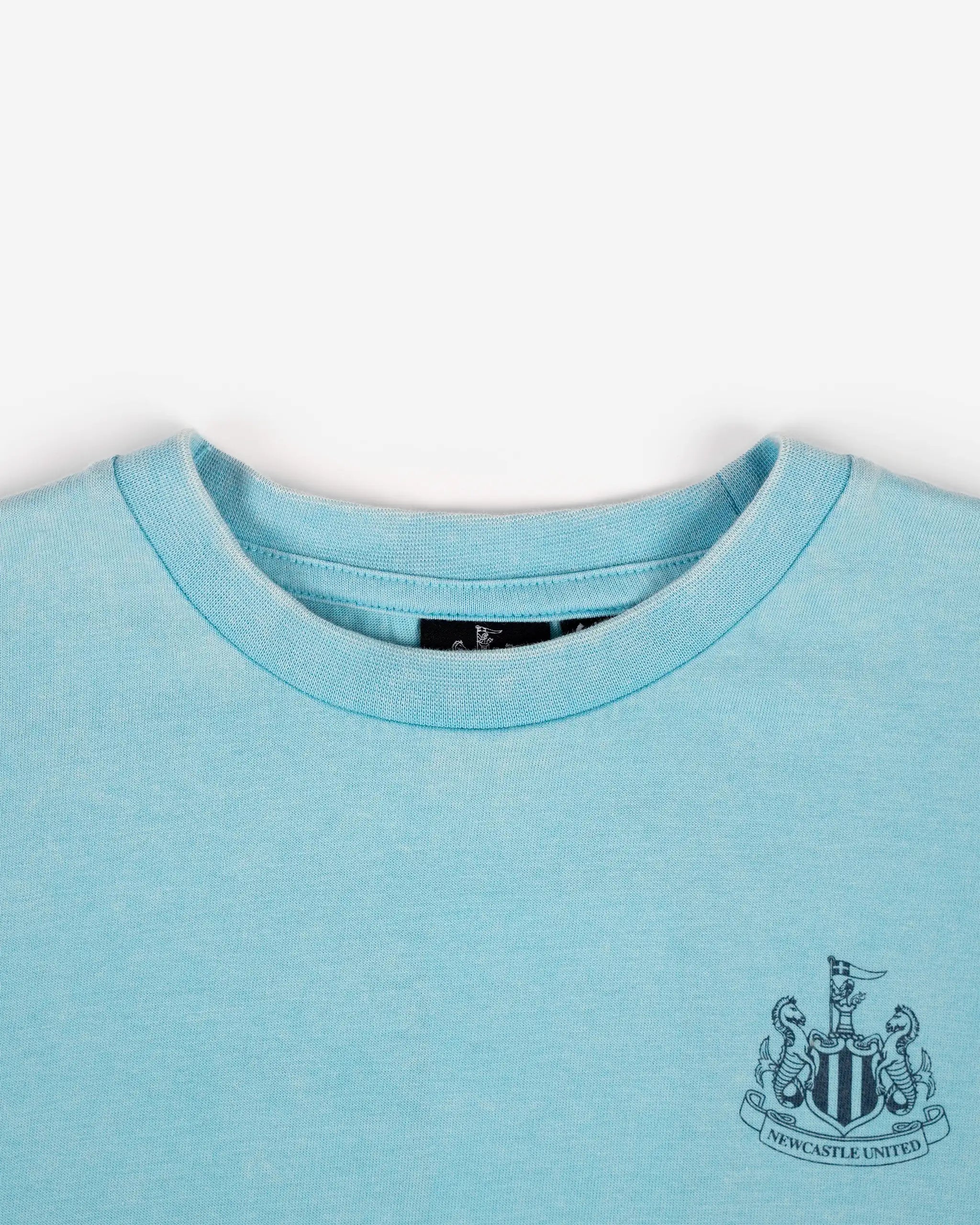 Newcastle United Boy's Blue Acid Wash T-Shirt
