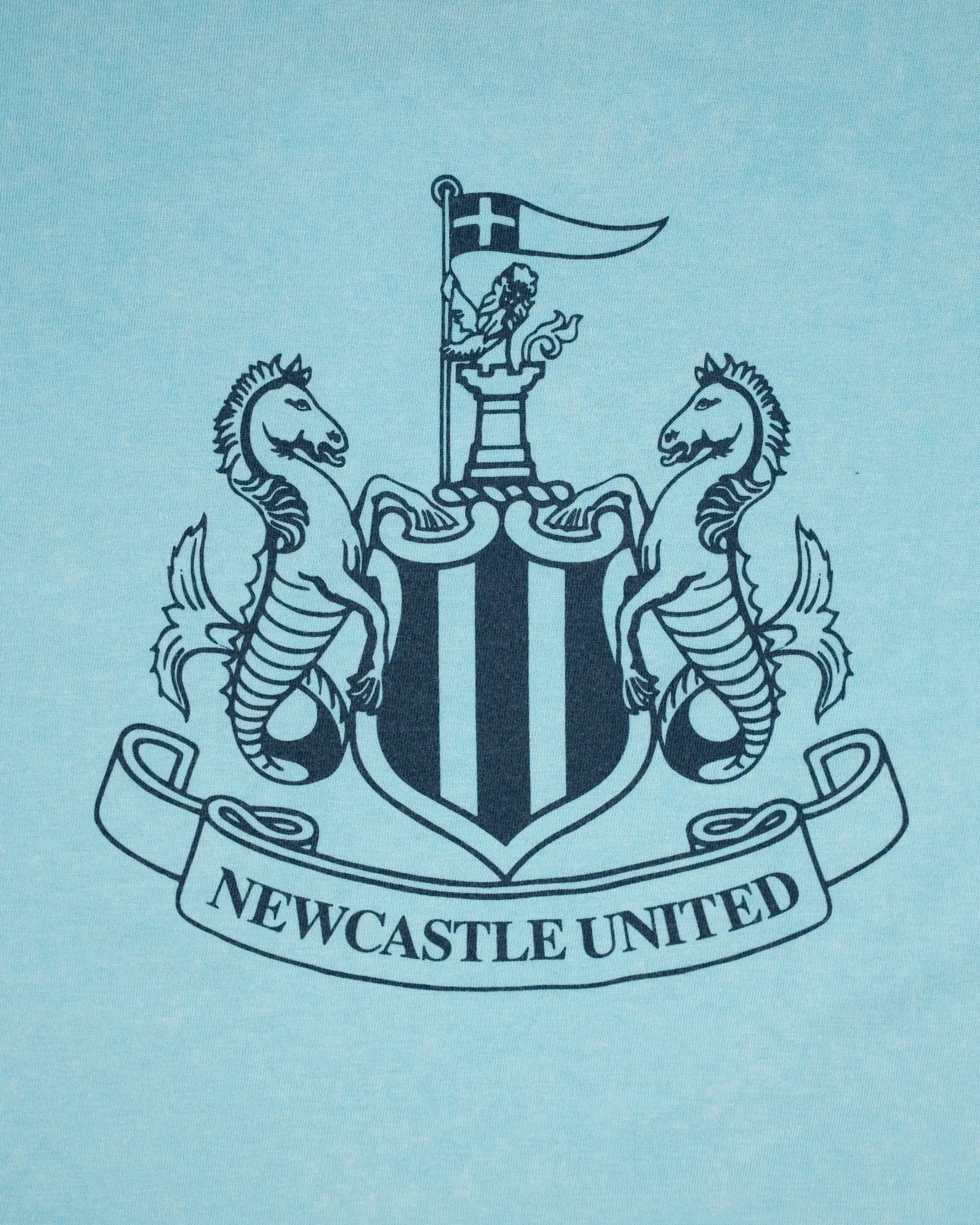 Newcastle United Boy's Blue Acid Wash T-Shirt