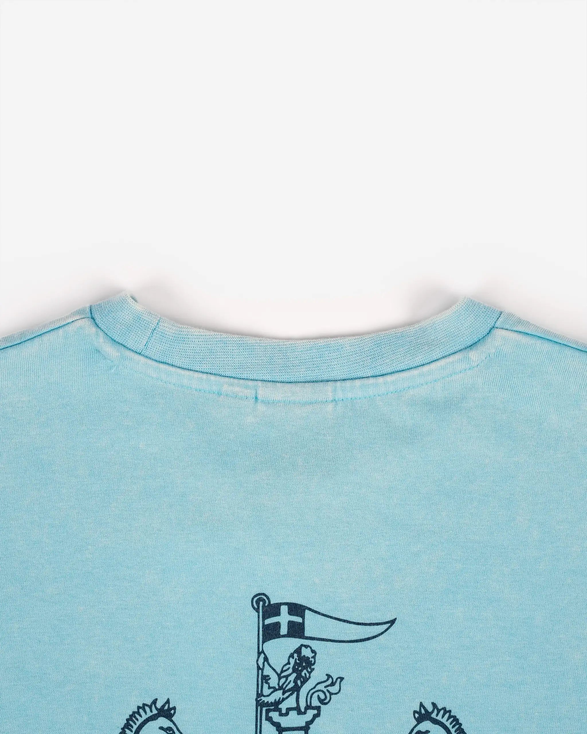 Newcastle United Boy's Blue Acid Wash T-Shirt