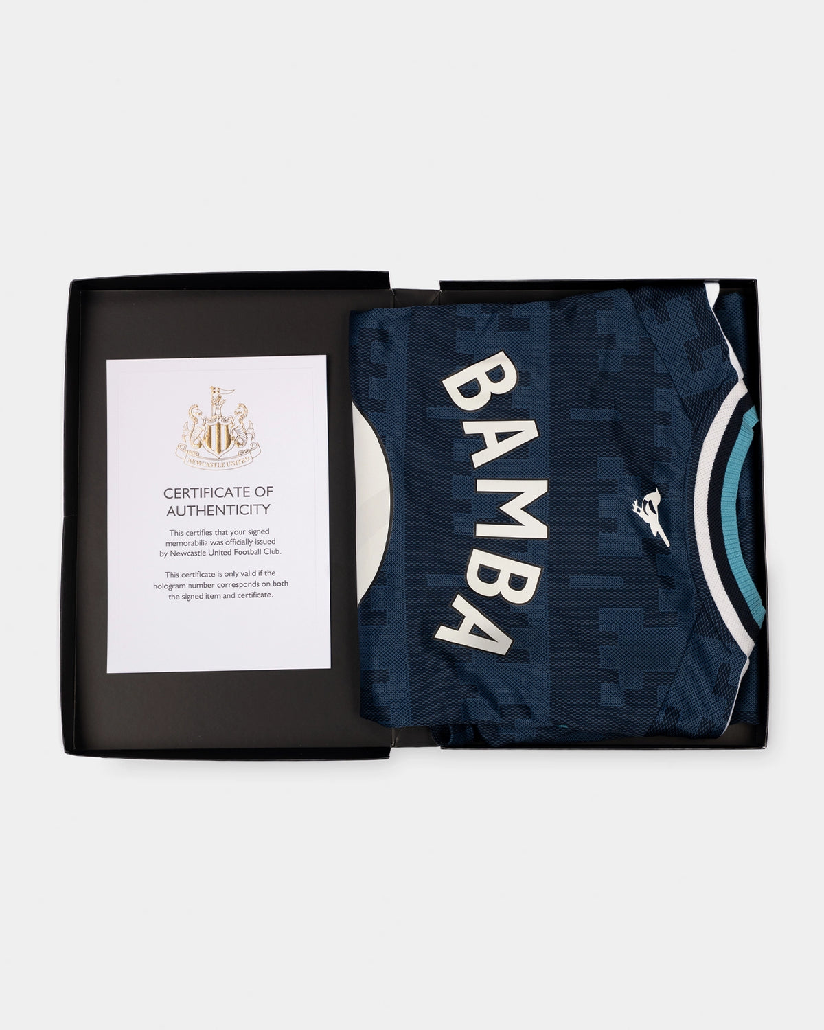 Newcastle United BAMBA 26/27 Boxed Signed Authentic Away Shirt